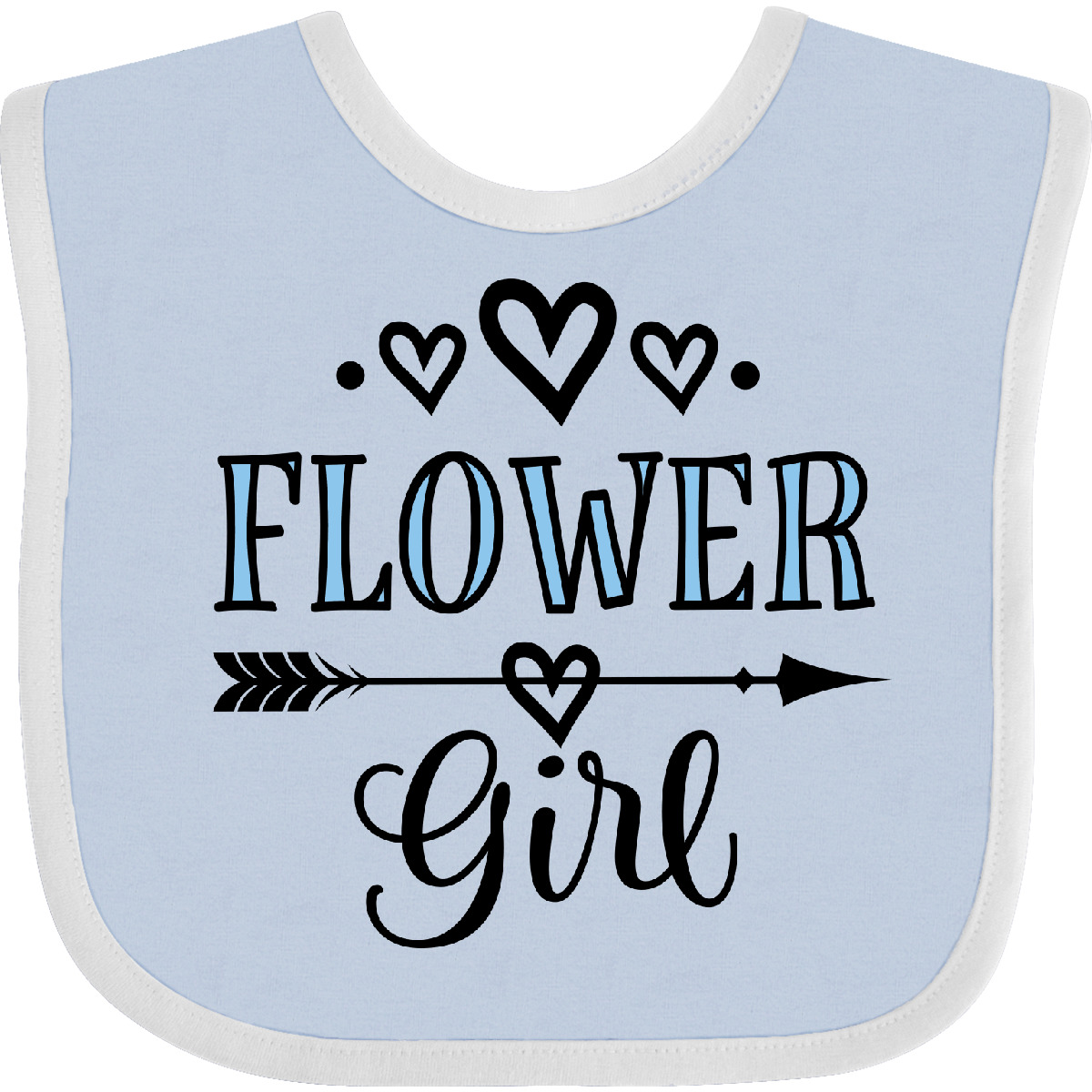 Inktastic Flower Girl Wedding Bridal Party Baby Bib Rehearsal Shower Gift Cute - Picture 2 of 9