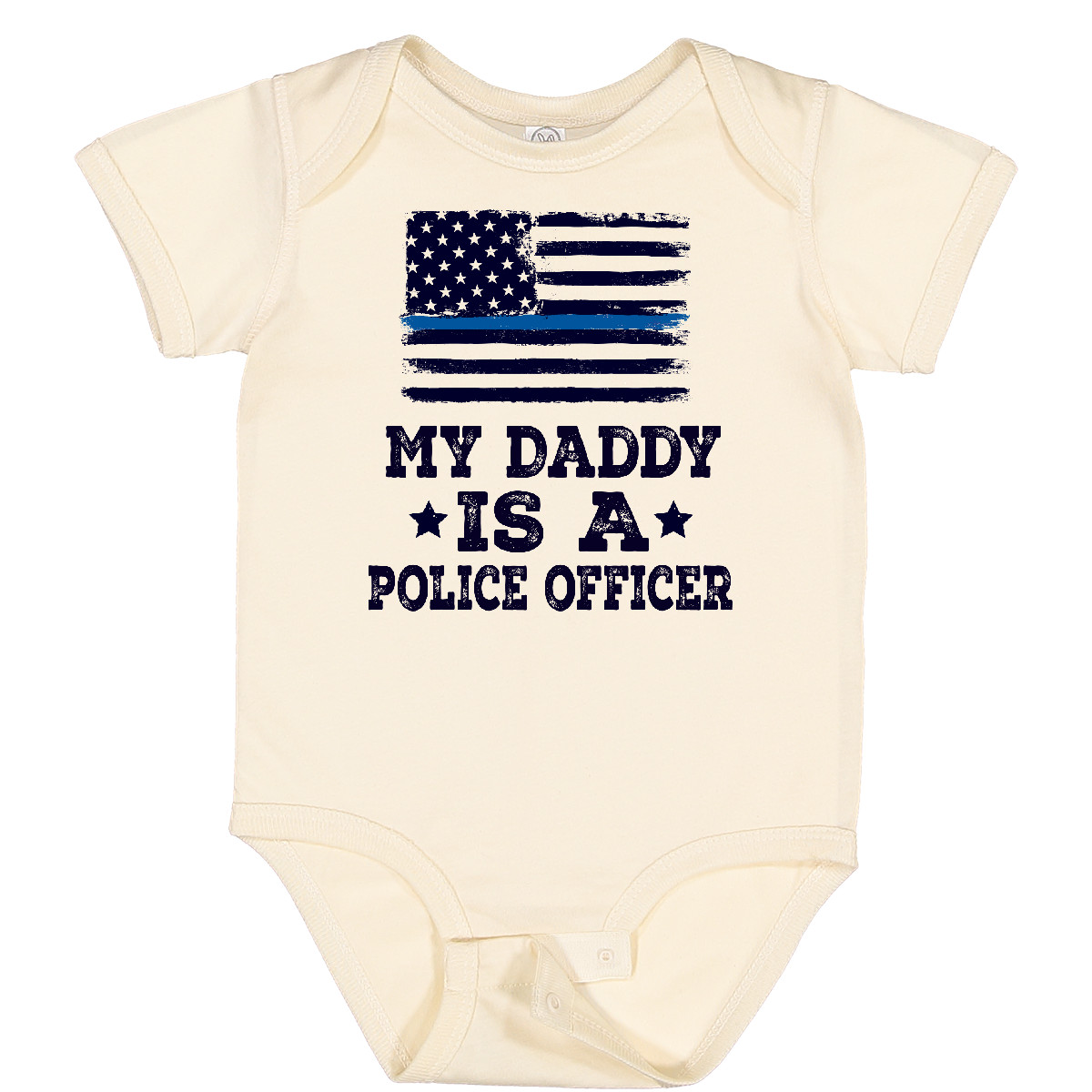 Inktastic Daddy Is A Police Officer Policeman Law Enforcement Baby Bodysuit Dad - Picture 9 of 14