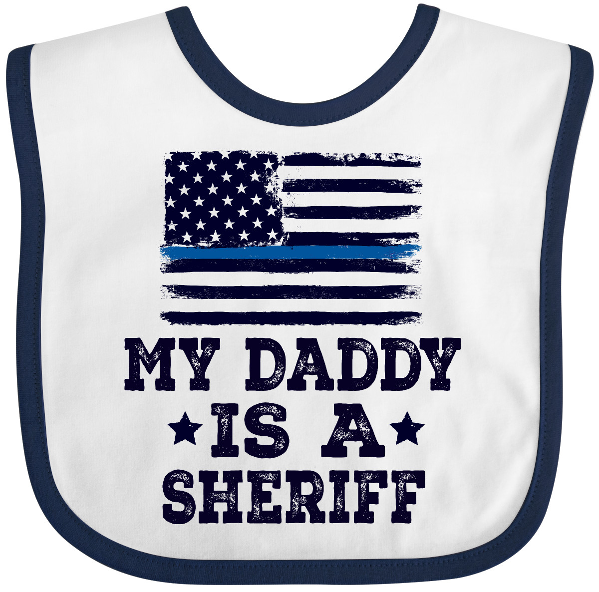 Inktastic Daddy Is A Sheriff Law Enforcement Baby Bib Dad Kids Boys Girls Gift - Picture 6 of 8