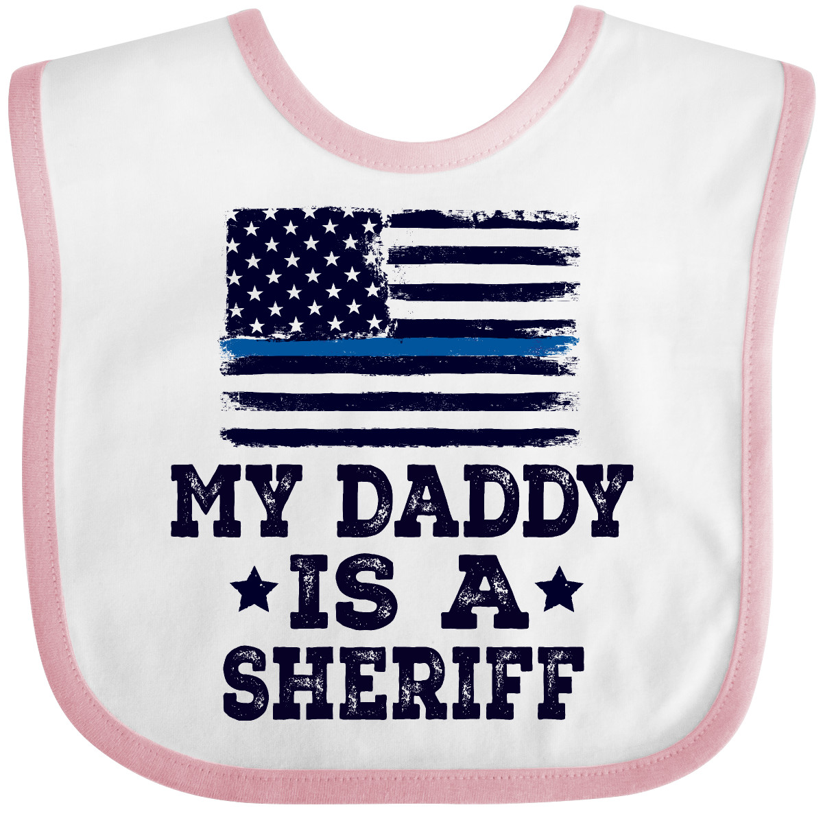 Inktastic Daddy Is A Sheriff Law Enforcement Baby Bib Dad Kids Boys Girls Gift - Picture 7 of 8