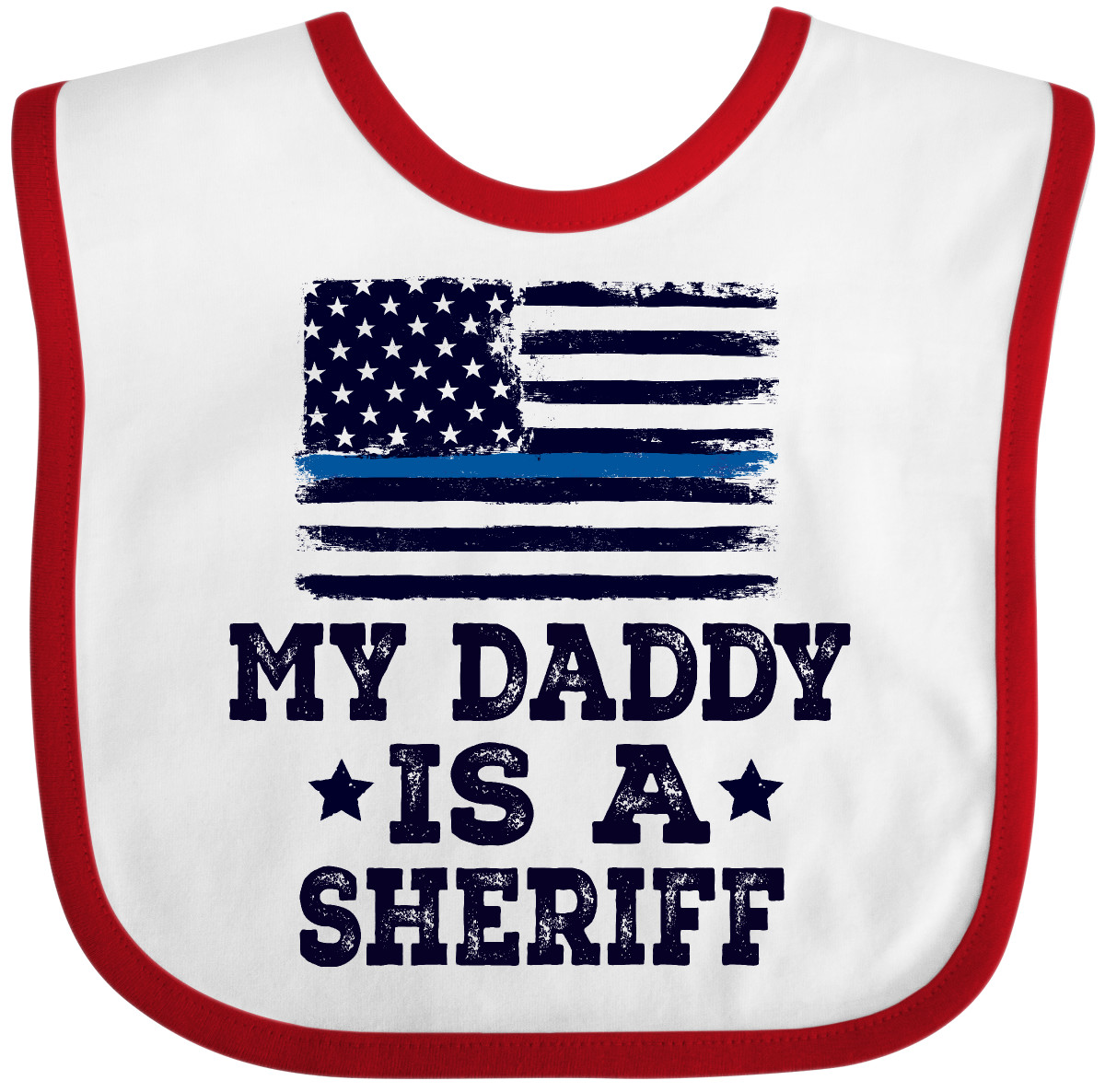 Inktastic Daddy Is A Sheriff Law Enforcement Baby Bib Dad Kids Boys Girls Gift - Picture 8 of 8