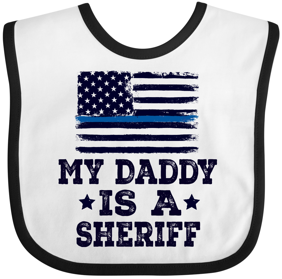 Inktastic Daddy Is A Sheriff Law Enforcement Baby Bib Dad Kids Boys Girls Gift - Picture 5 of 8