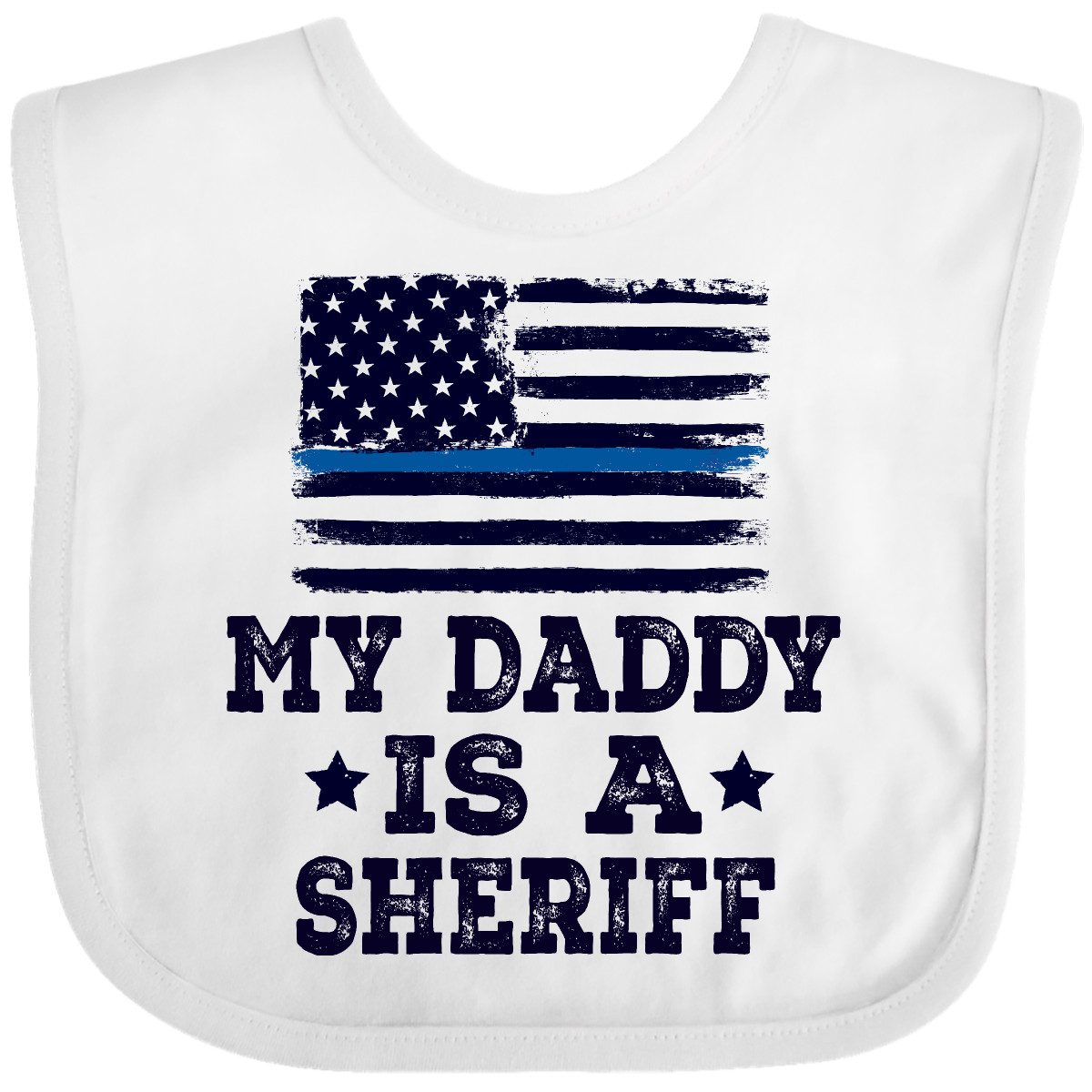 Inktastic Daddy Is A Sheriff Law Enforcement Baby Bib Dad Kids Boys Girls Gift - Picture 4 of 8