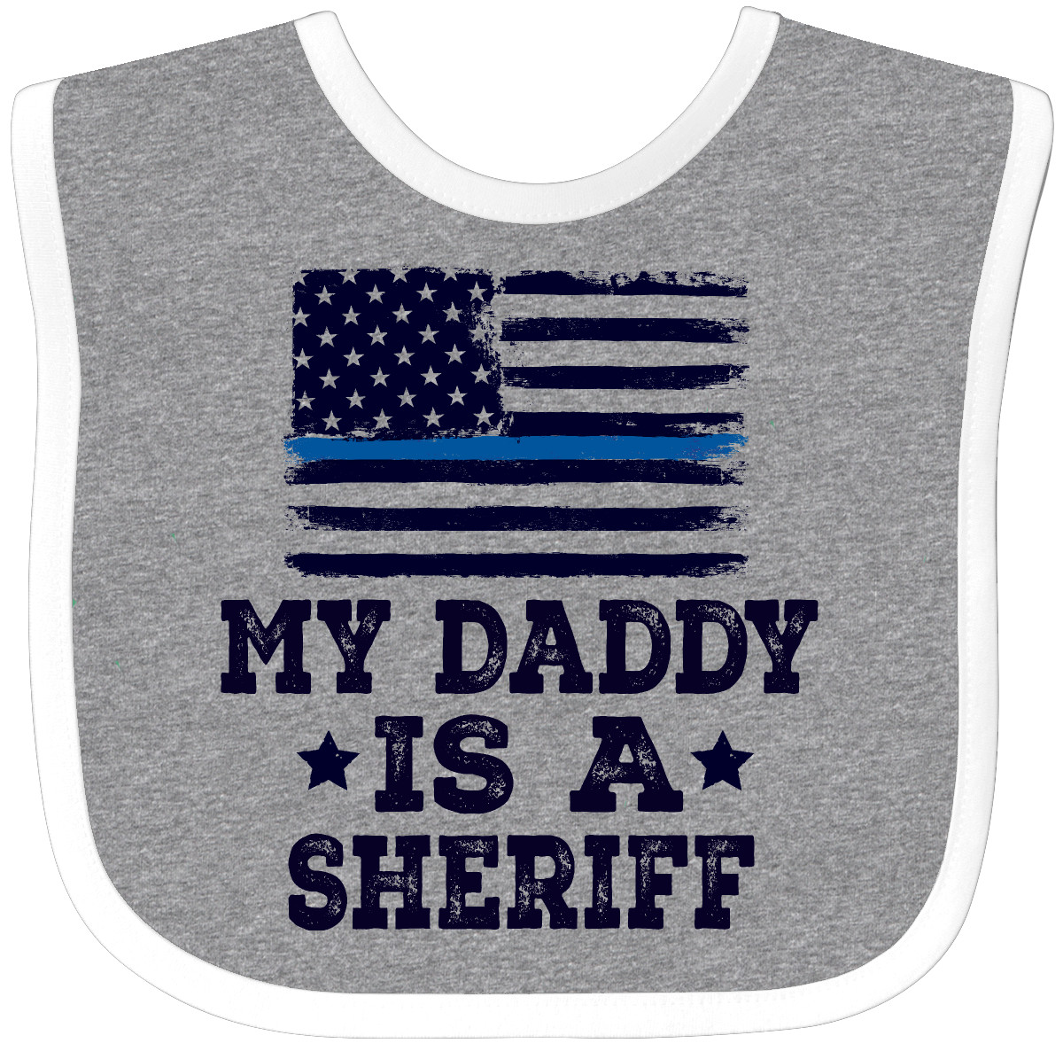Inktastic Daddy Is A Sheriff Law Enforcement Baby Bib Dad Kids Boys Girls Gift - Picture 2 of 8