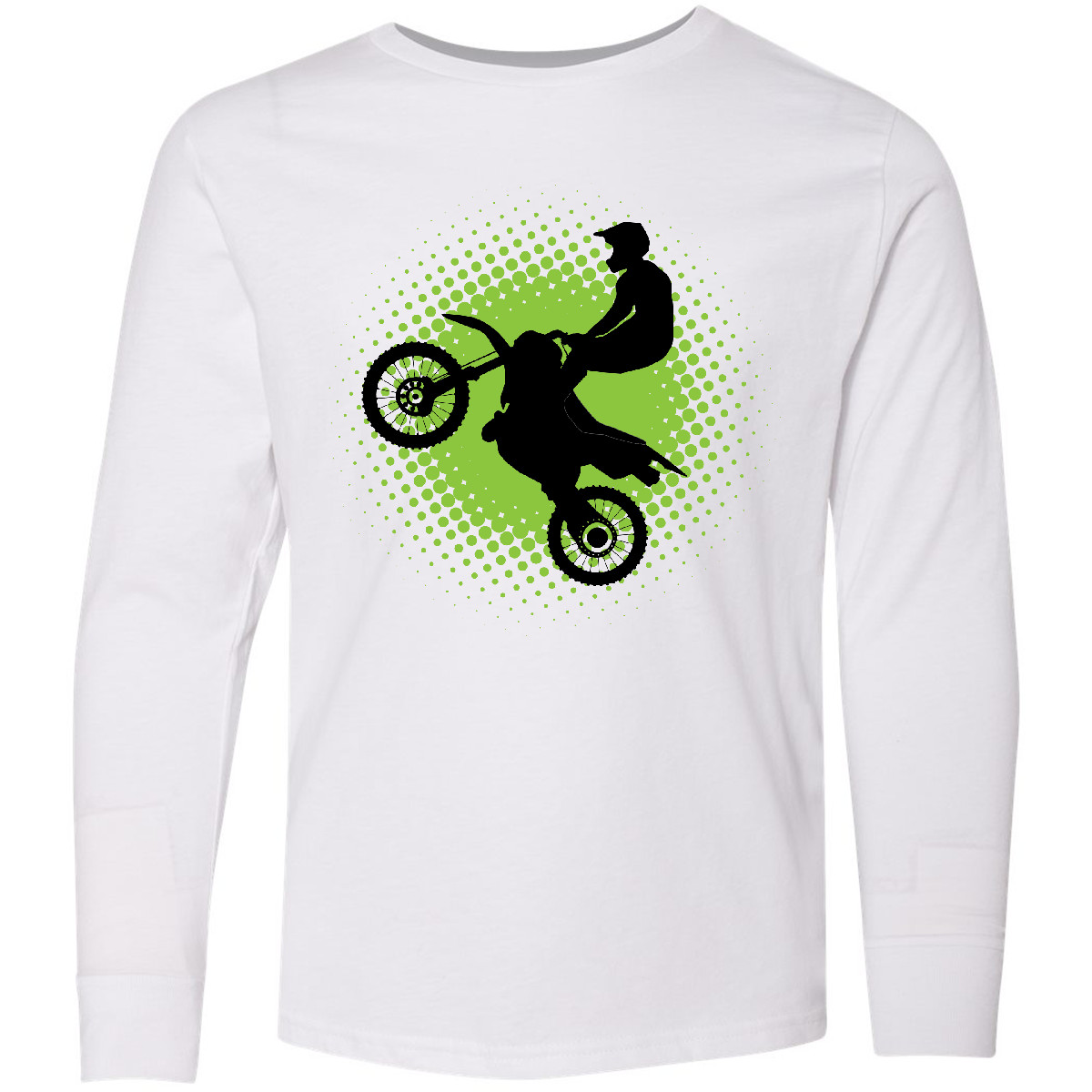 Inktastic Motocross Rider Freestyle Sports Youth Long Sleeve T-Shirt Racing Tee - Picture 4 of 4