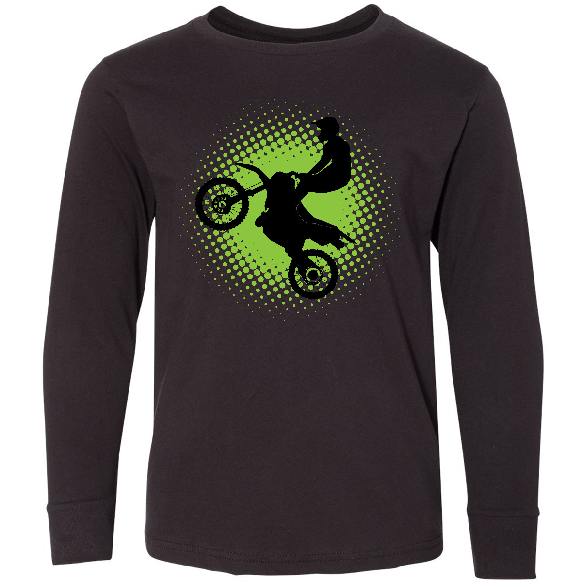 Inktastic Motocross Rider Freestyle Sports Youth Long Sleeve T-Shirt Racing Tee - Picture 2 of 4