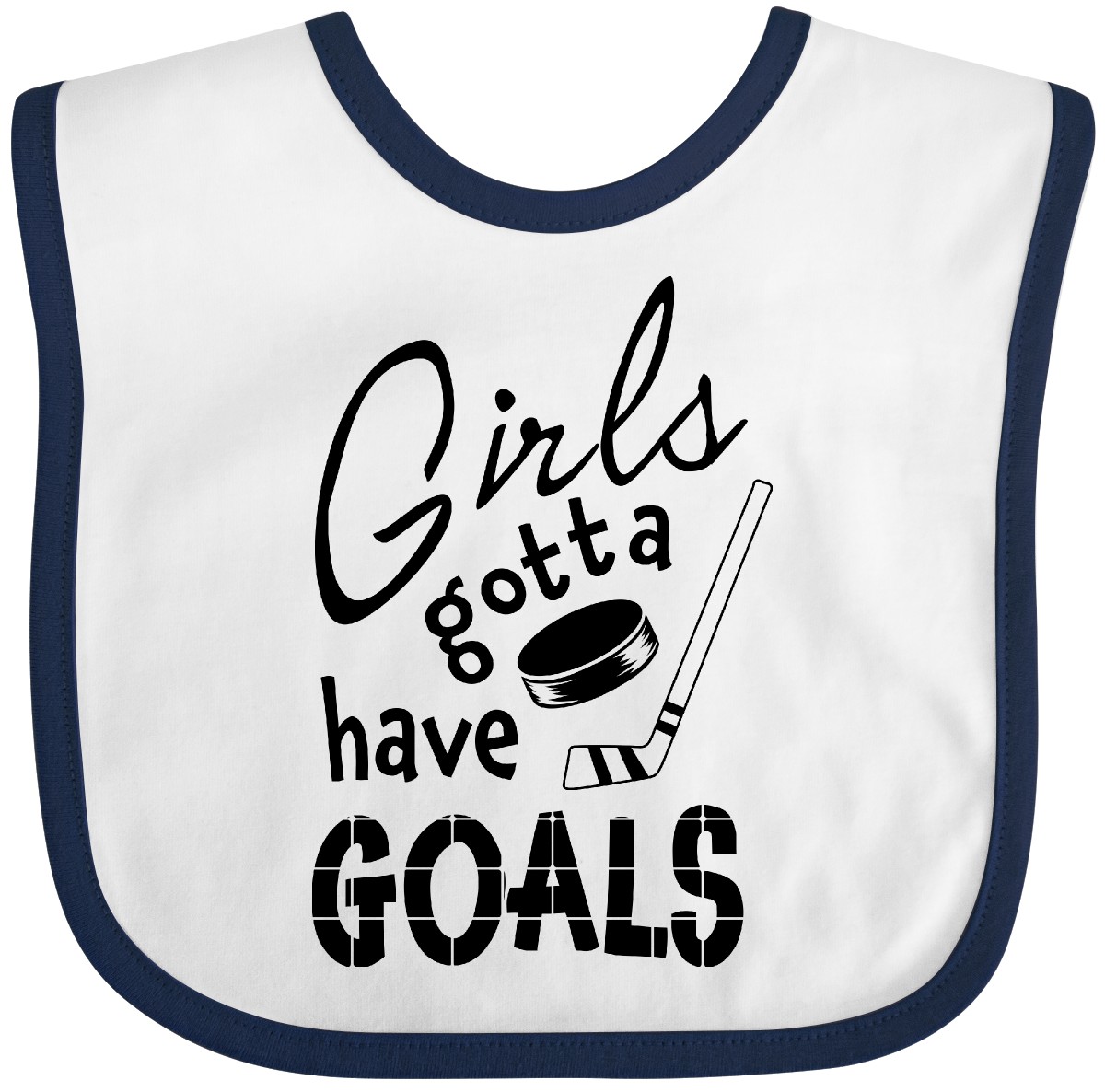Inktastic Girls Gotta Have Goals - Hockeyspieler Baby Lätzchen Sport Zukunft Schläger Kind - Bild 8 von 10