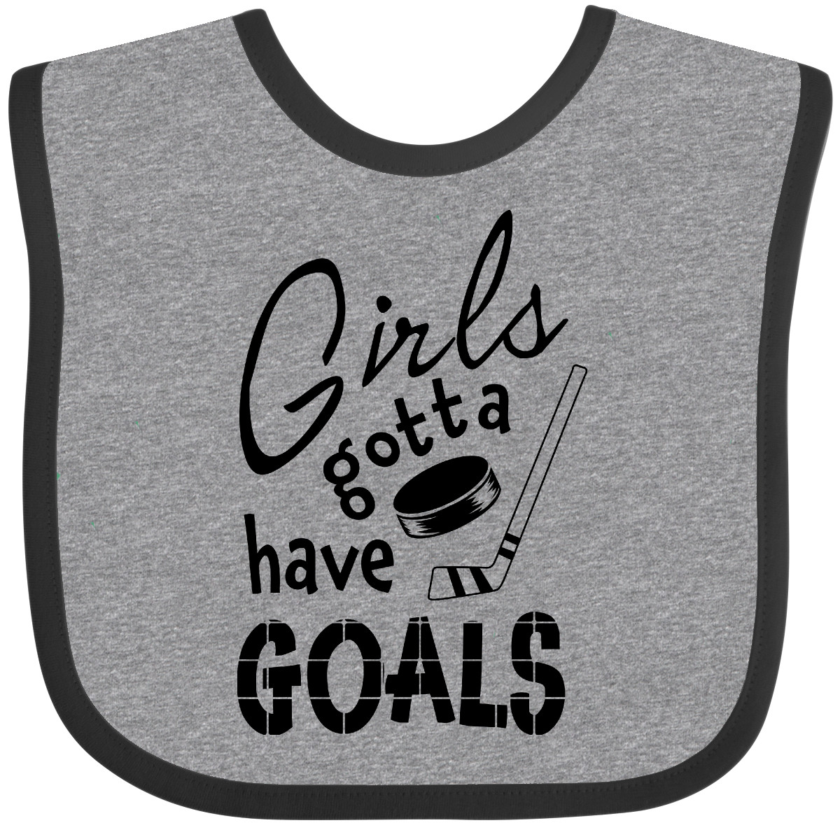 Inktastic Girls Gotta Have Goals - Hockeyspieler Baby Lätzchen Sport Zukunft Schläger Kind - Bild 2 von 10