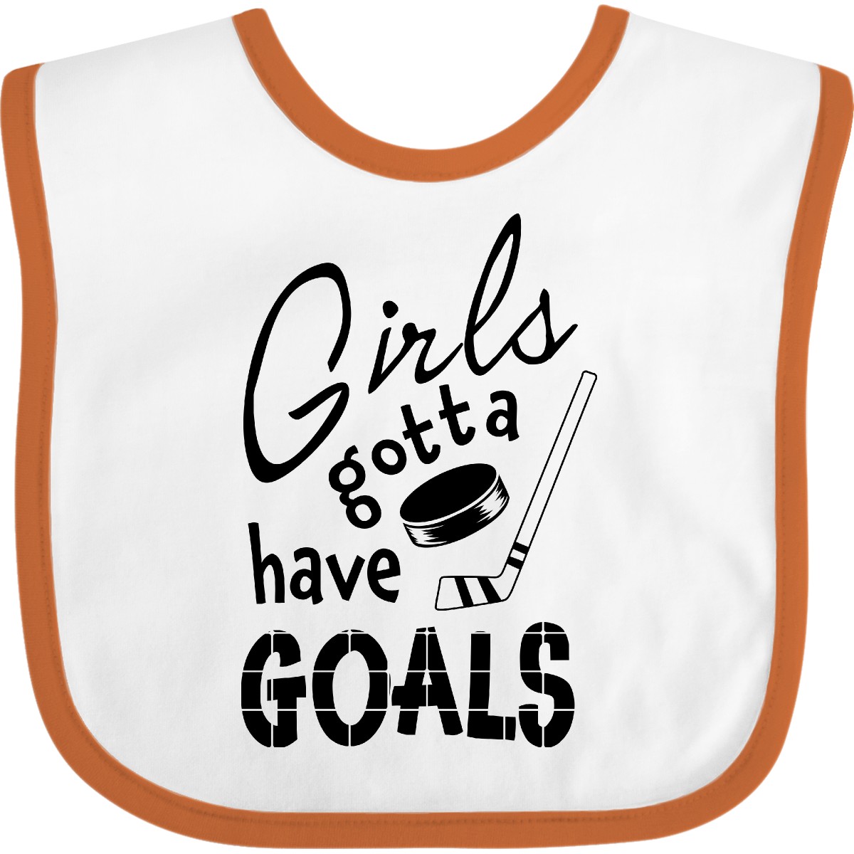 Inktastic Girls Gotta Have Goals - Hockeyspieler Baby Lätzchen Sport Zukunft Schläger Kind - Bild 9 von 10