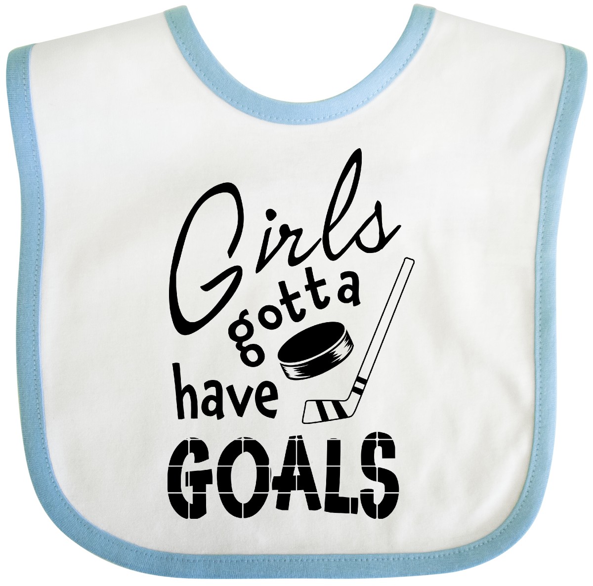 Inktastic Girls Gotta Have Goals - Hockeyspieler Baby Lätzchen Sport Zukunft Schläger Kind - Bild 7 von 10
