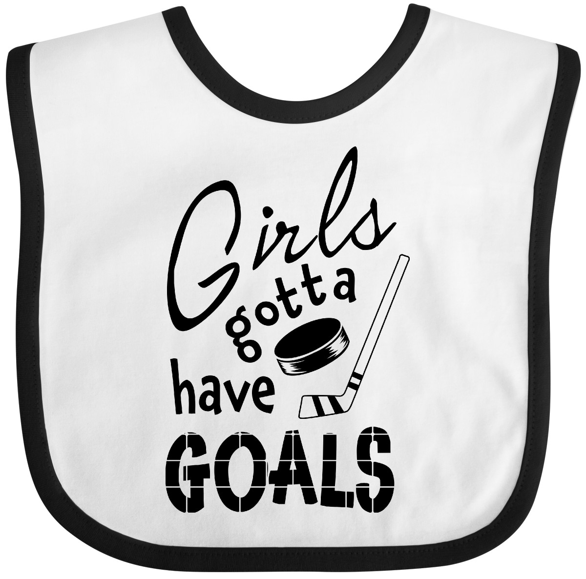 Inktastic Girls Gotta Have Goals - Hockeyspieler Baby Lätzchen Sport Zukunft Schläger Kind - Bild 6 von 10