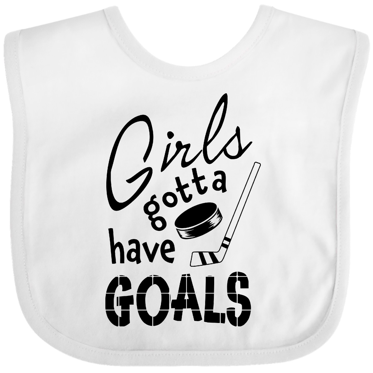 Inktastic Girls Gotta Have Goals - Hockeyspieler Baby Lätzchen Sport Zukunft Schläger Kind - Bild 5 von 10
