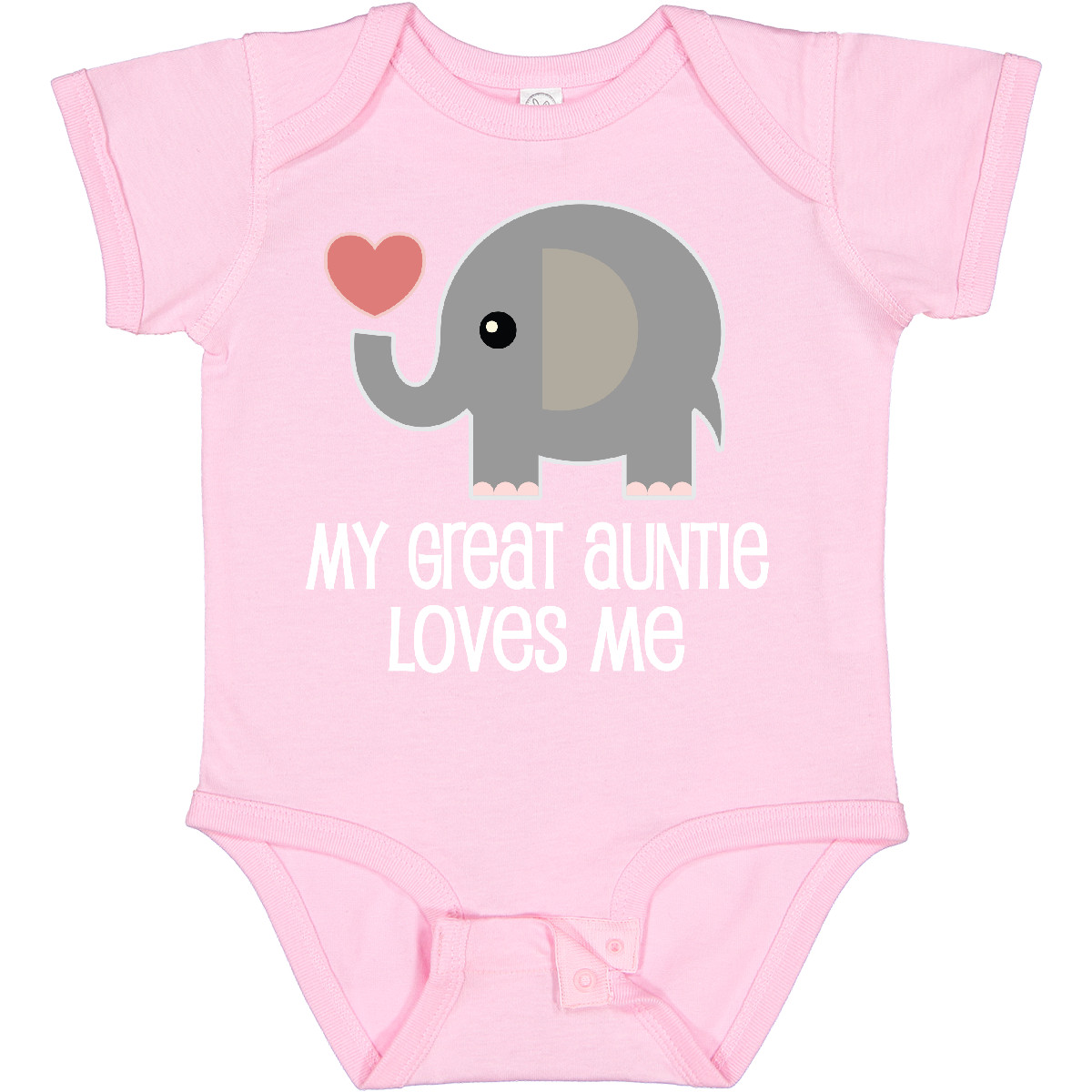 Inktastic Great Auntie Loves Me Elephant Baby Bodysuit Childs Boys Girls Animal - Picture 9 of 10