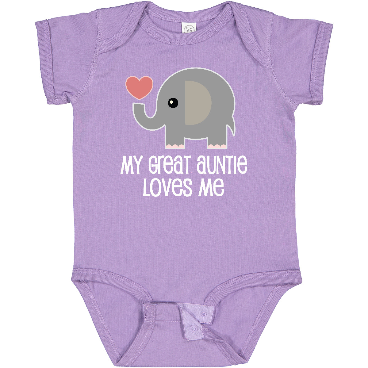 Inktastic Great Auntie Loves Me Elephant Baby Bodysuit Childs Boys Girls Animal - Picture 8 of 10