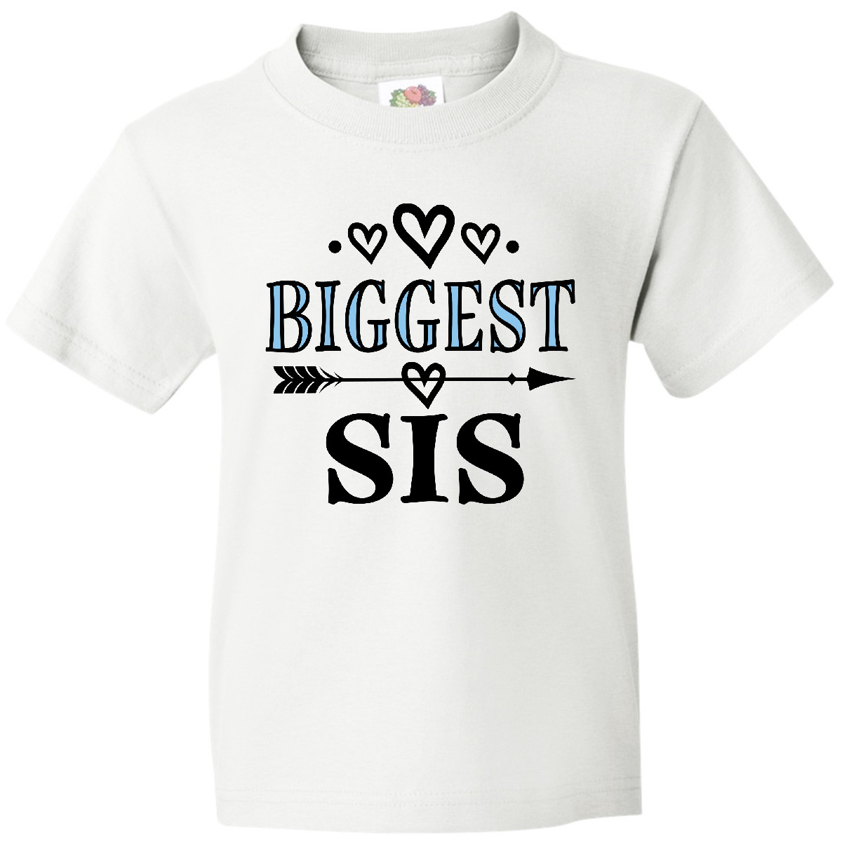 Inktastic Biggest Sis Girls Sister Announcement Youth T-Shirt Clothing Clothes - Picture 7 of 7