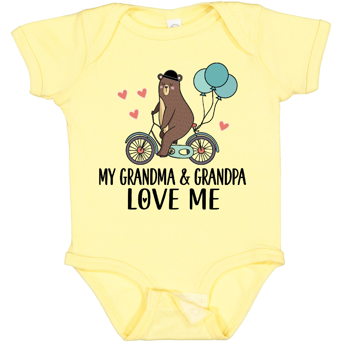 Inktastic Grandma Grandpa Love Me Baby Bodysuit Grandson Boys One-piece Infant - Picture 2 of 11