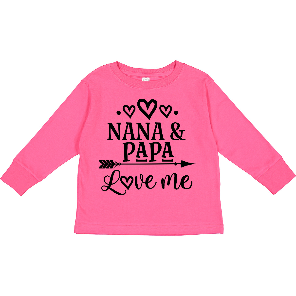 Inktastic Nana Papa Love Me Grandchild Toddler Long Sleeve T-Shirt Granddaughter - Picture 3 of 5