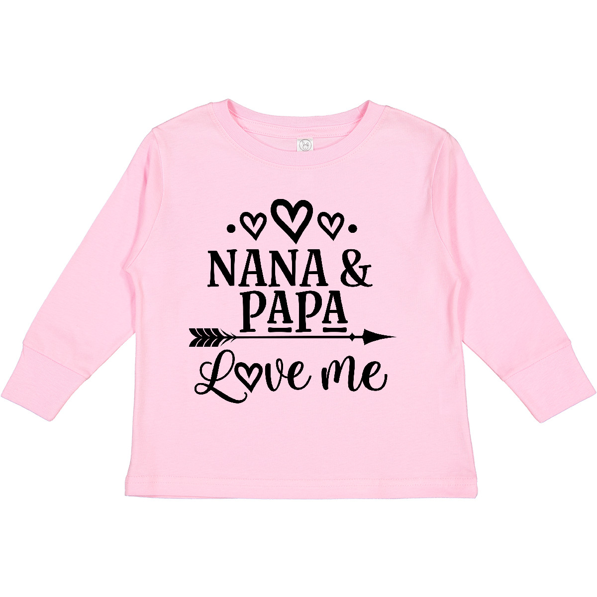 Inktastic Nana Papa Love Me Grandchild Toddler Long Sleeve T-Shirt Granddaughter - Picture 4 of 5