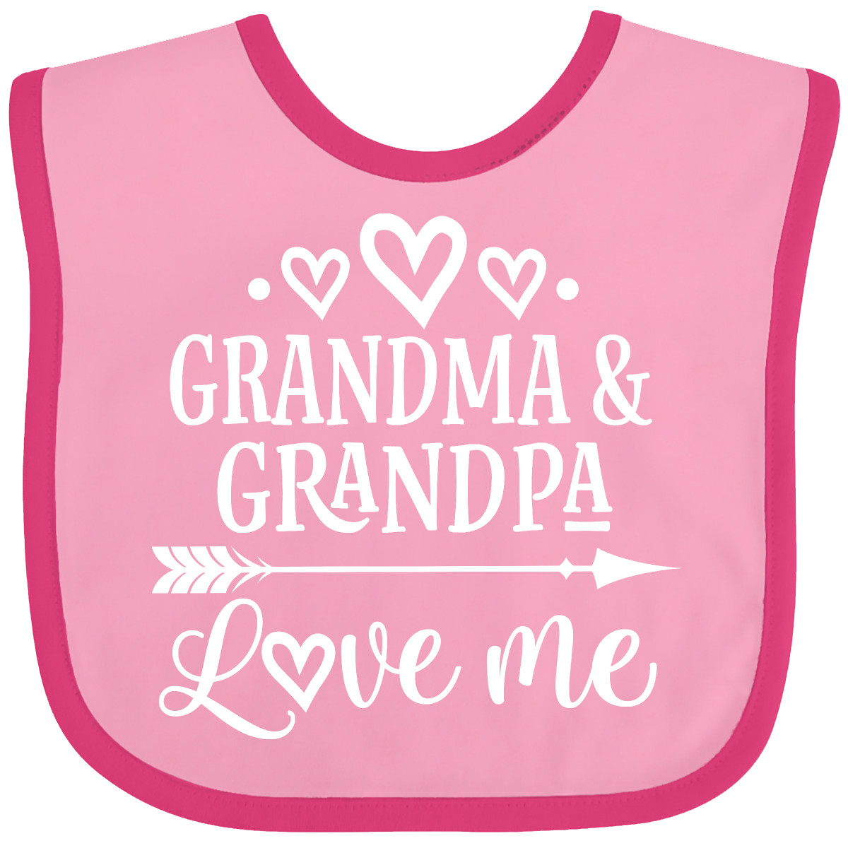 Inktastic Grandma Grandpa Love Me Grandchild Baby Bib Granddaughter Girls Boys - Picture 9 of 13