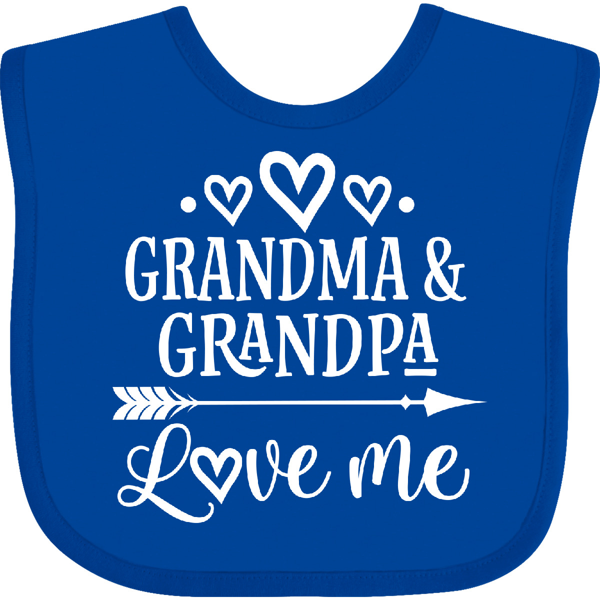 Inktastic Grandma Grandpa Love Me Grandchild Baby Bib Granddaughter Girls Boys - Picture 12 of 13