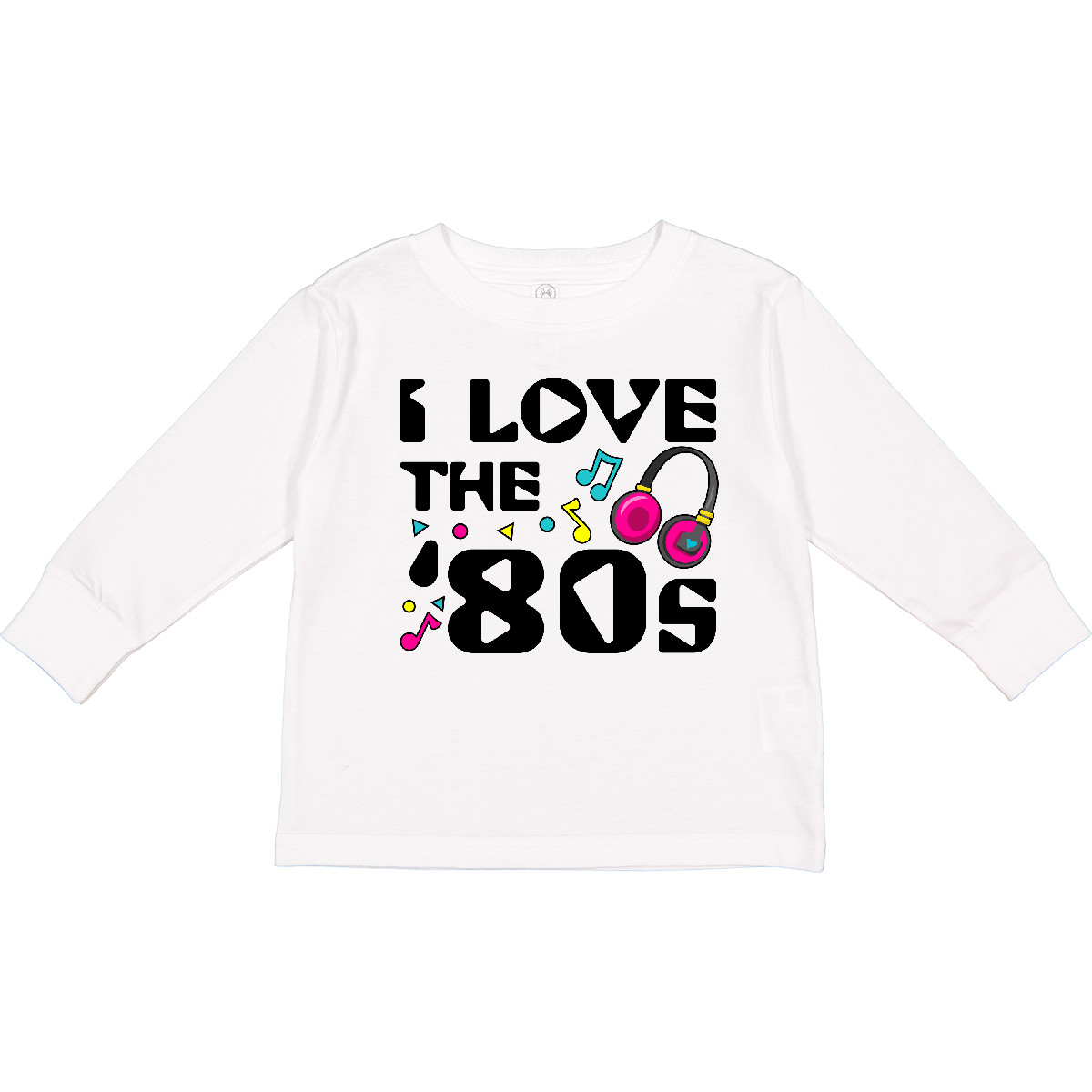 Inktastic I Love The '80s-musical Notes Toddler Long Sleeve T-Shirt 80s Eighties - Picture 6 of 6