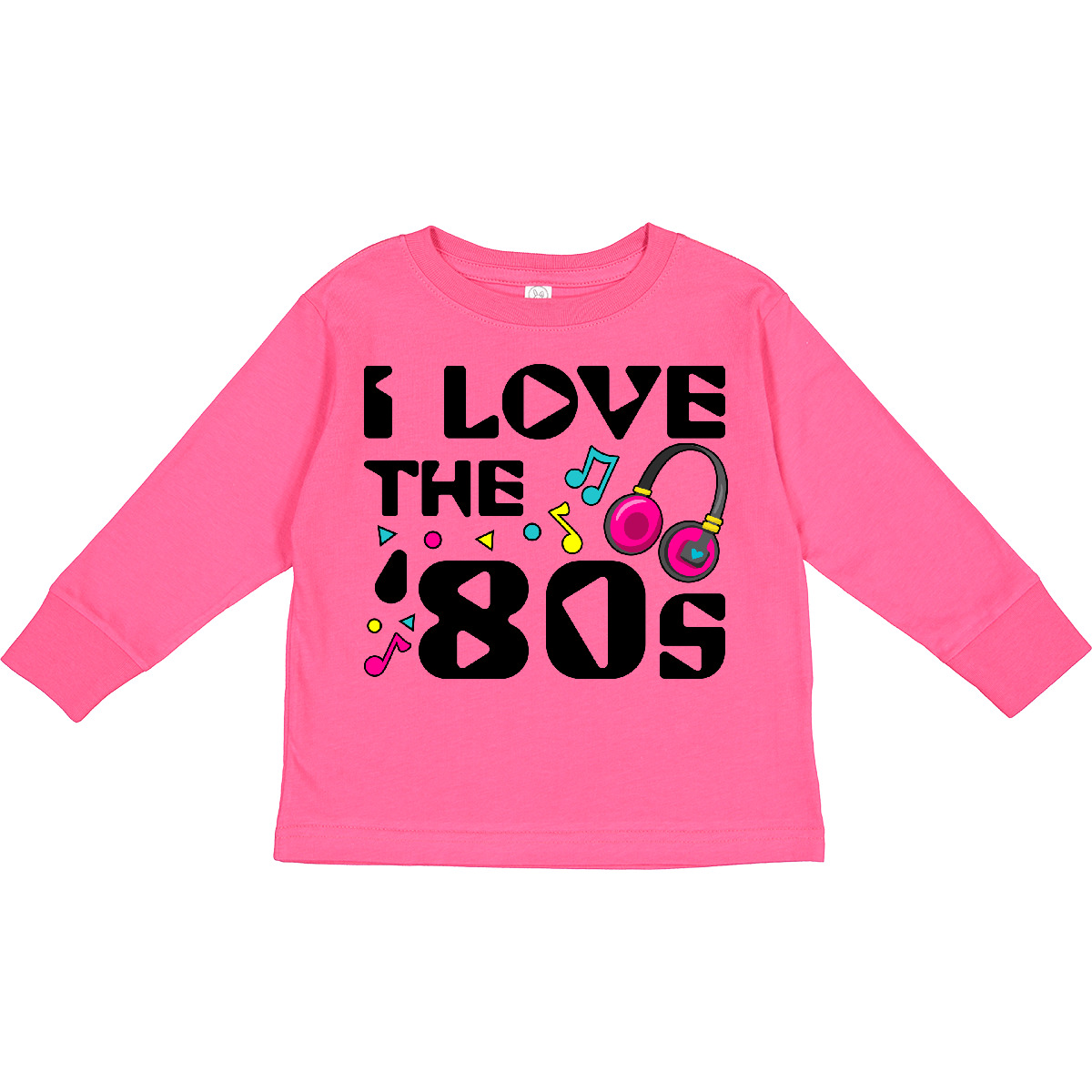 Inktastic I Love The '80s-musical Notes Toddler Long Sleeve T-Shirt 80s Eighties - Picture 4 of 6