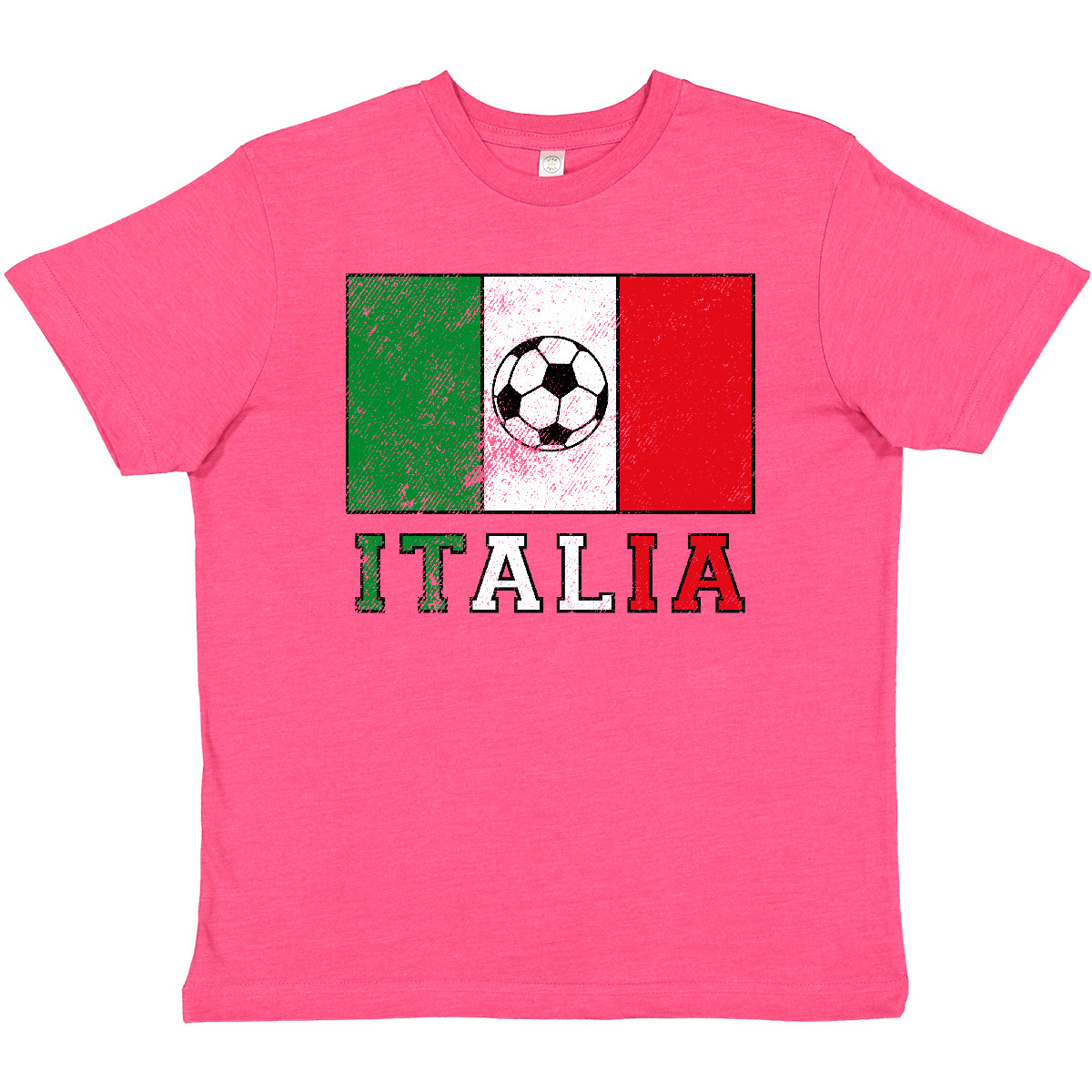 Inktastic Italian Soccer Youth T-Shirt Pinkinkart Flag Futbol Italia Italy Fan - Picture 3 of 4