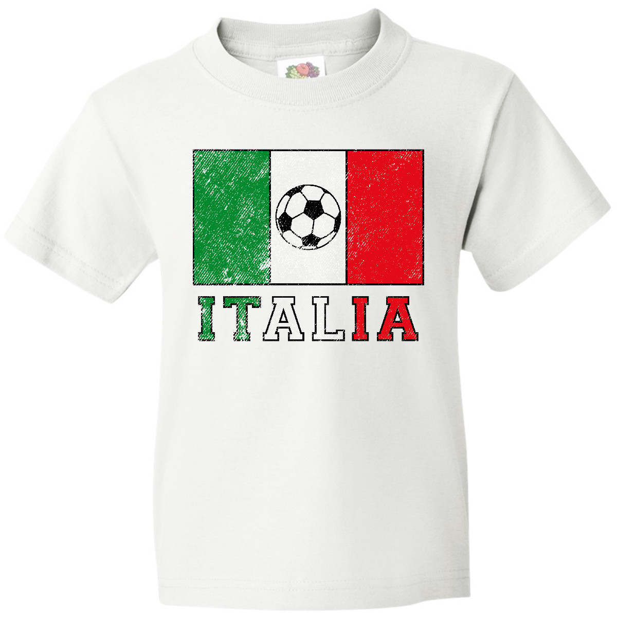 Inktastic Italian Soccer Youth T-Shirt Pinkinkart Flag Futbol Italia Italy Fan - Picture 4 of 4
