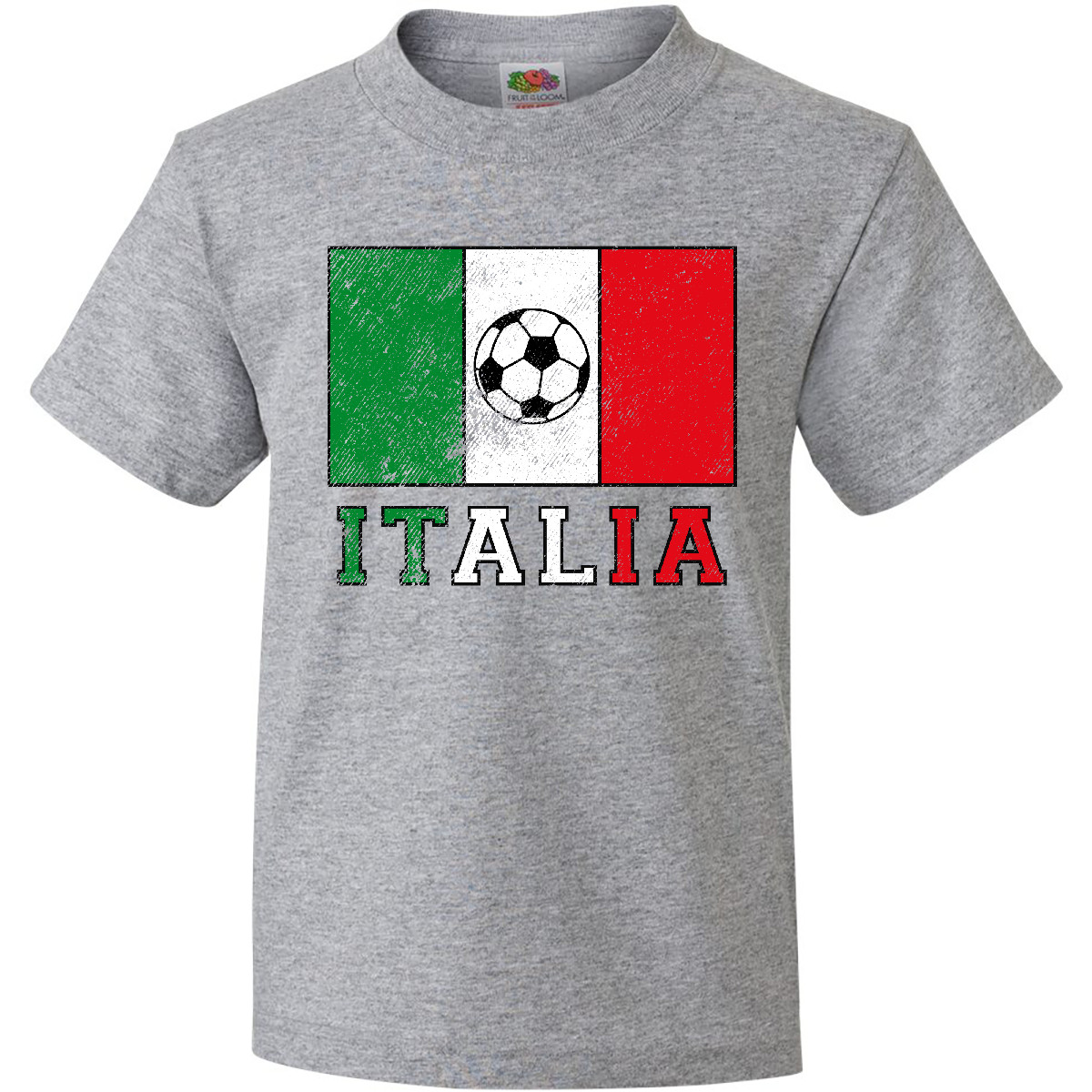 Inktastic Italian Soccer Youth T-Shirt Pinkinkart Flag Futbol Italia Italy Fan - Picture 2 of 4