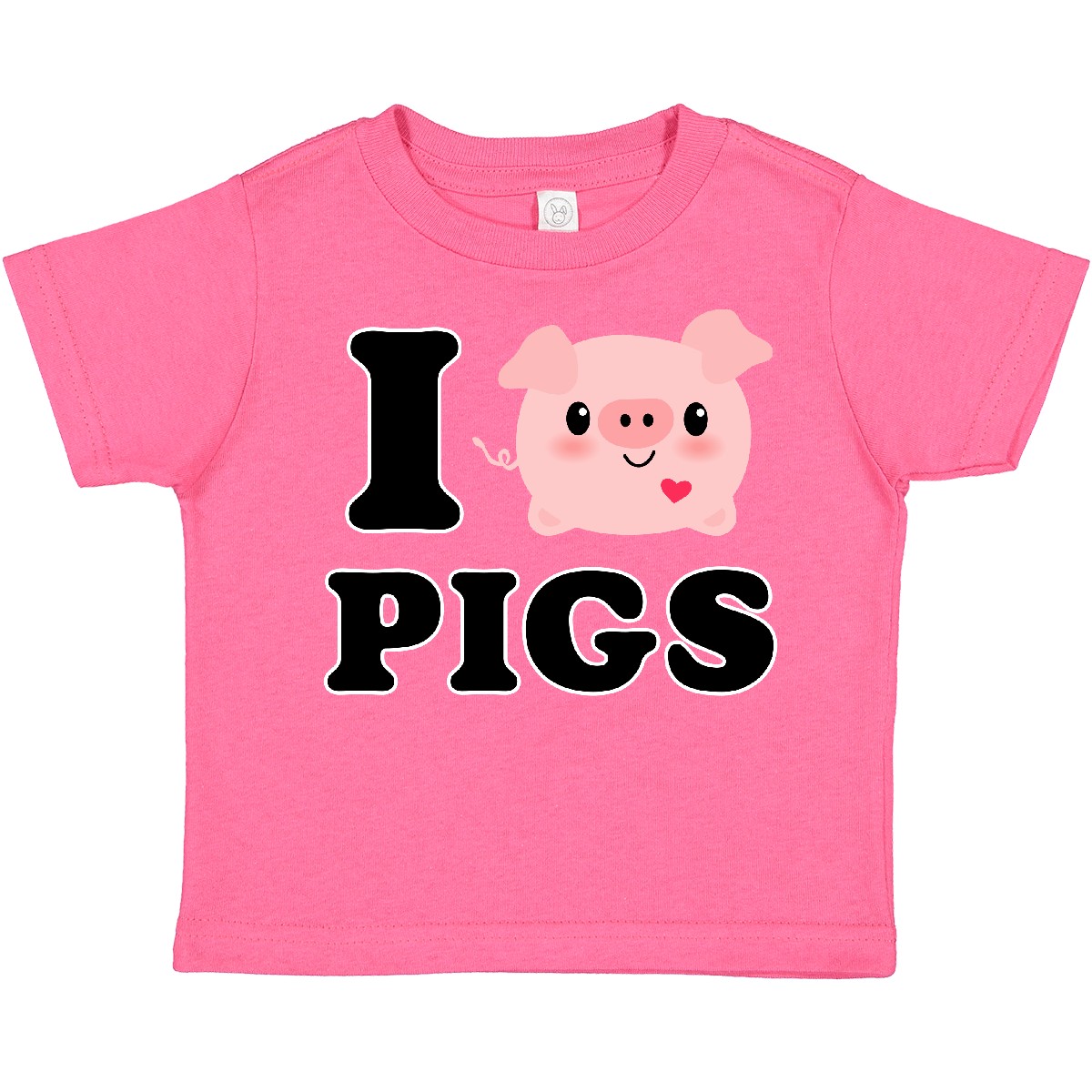 Inktastic I Love Pigs Kleinkind T-Shirt Chibi Liebhaber Bauernhof Oink Pinkinkart Kinder Geschenk - Bild 7 von 13