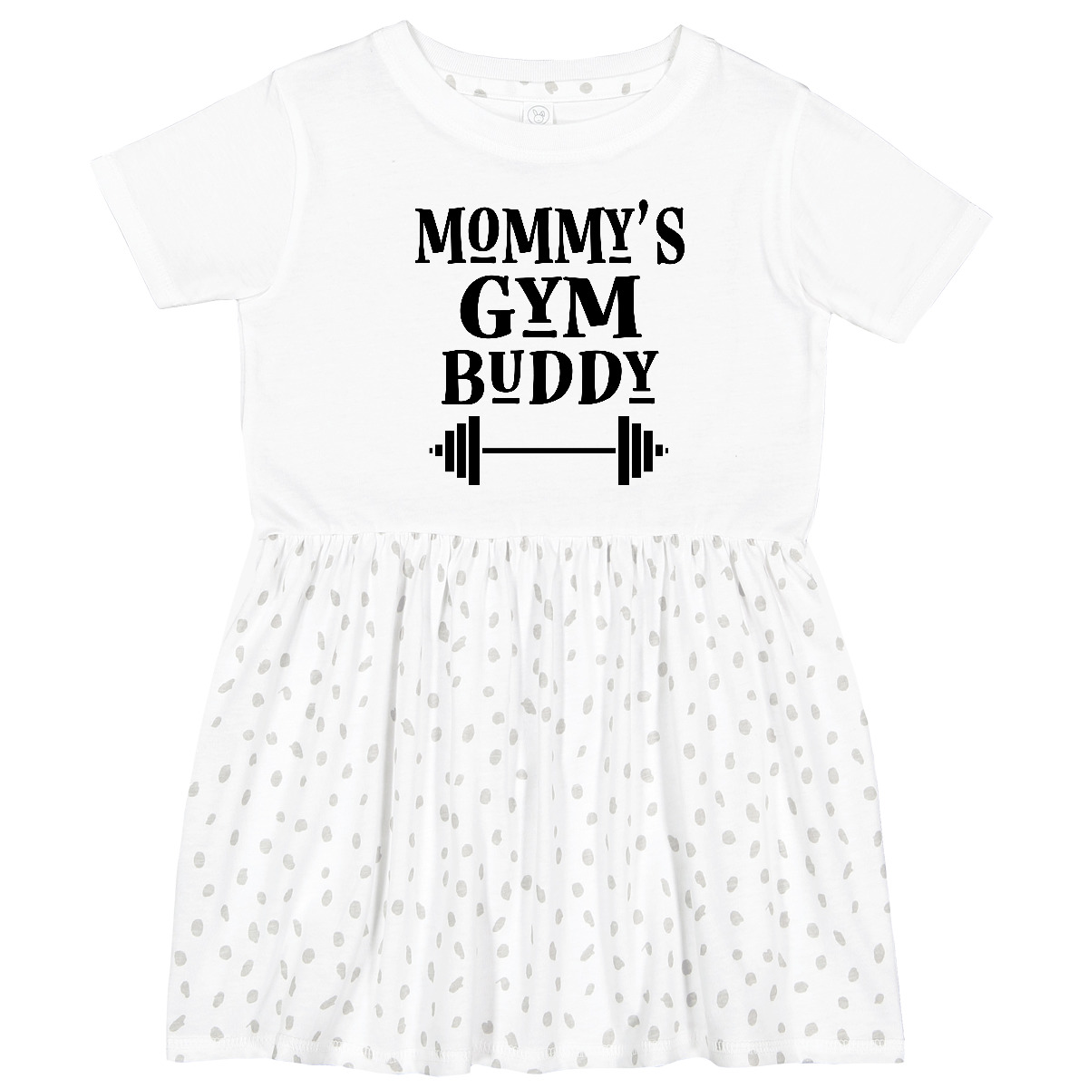 Inktastic Mommy Gym Buddy Workout Toddler Dress Apparel Work Out Boys Girls - Picture 4 of 4