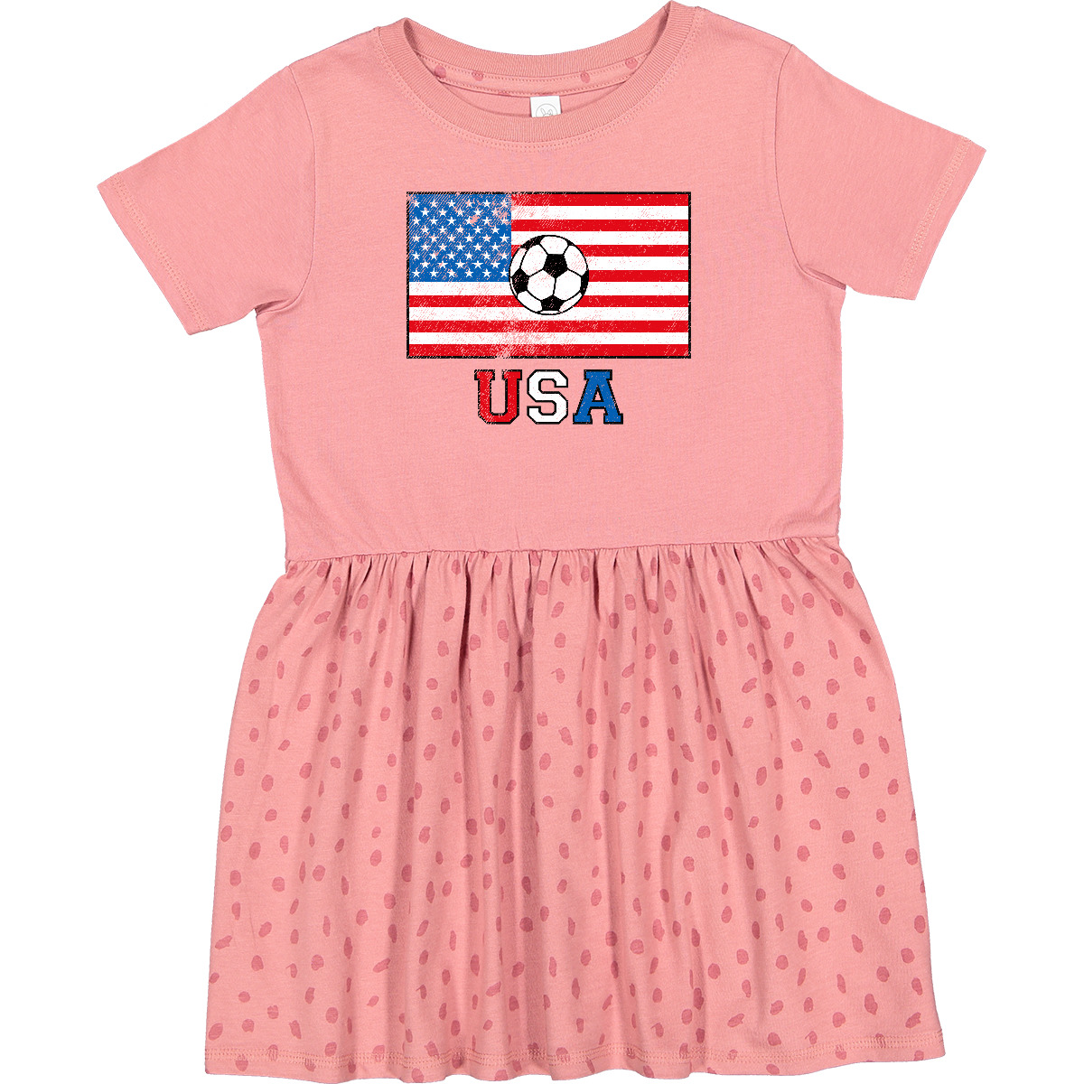 Inktastic USA Soccer Toddler Dress American America United States Futbol Fan