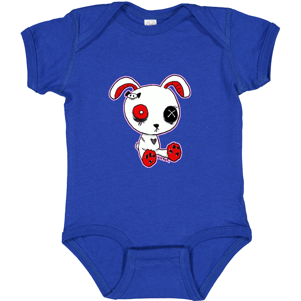 Inktastic Goth Bunny Baby Bodysuit Metal Evil Kawaii One-piece Infant Creeper - Picture 10 of 14