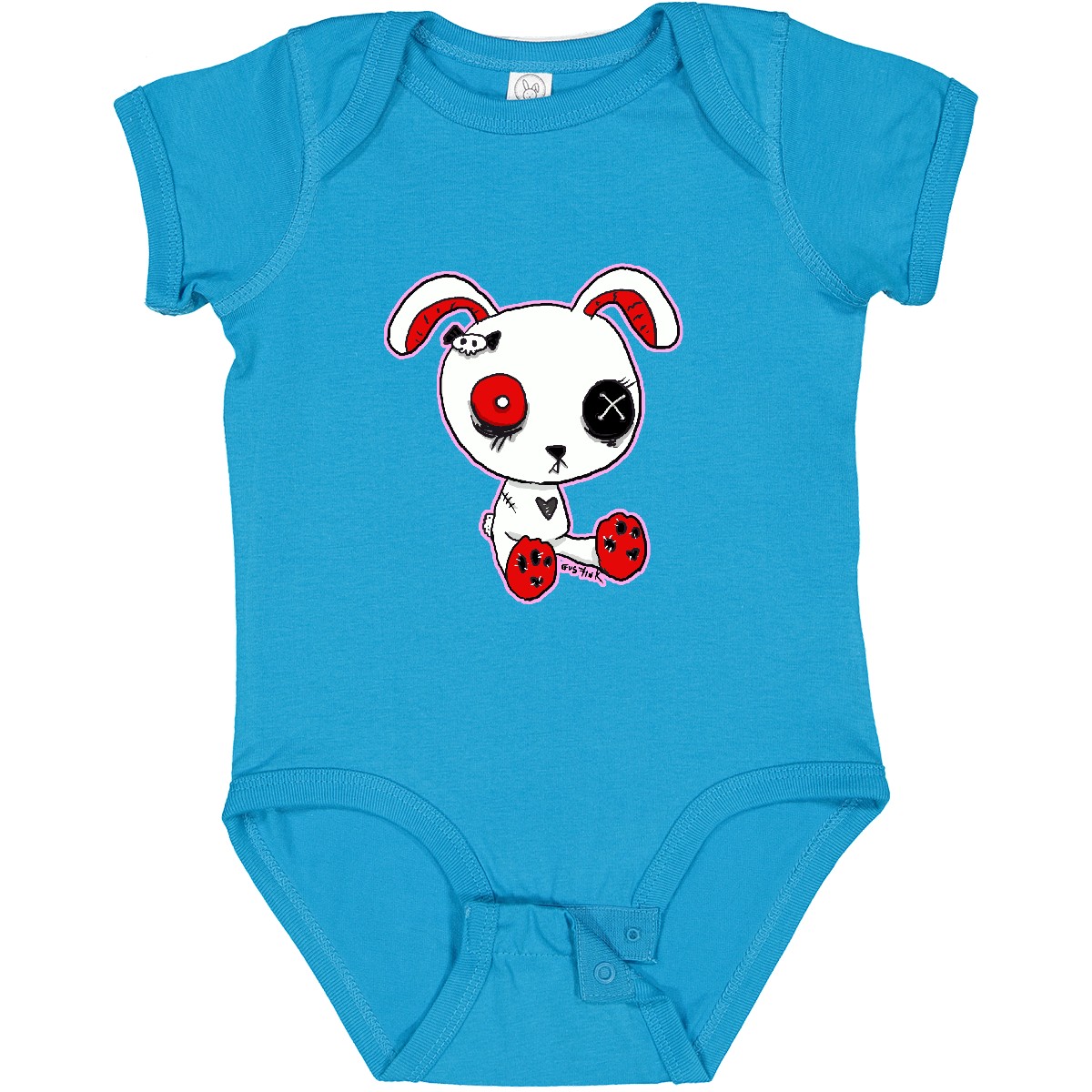 Inktastic Goth Bunny Baby Bodysuit Metal Evil Kawaii One-piece Infant Creeper - Picture 12 of 14