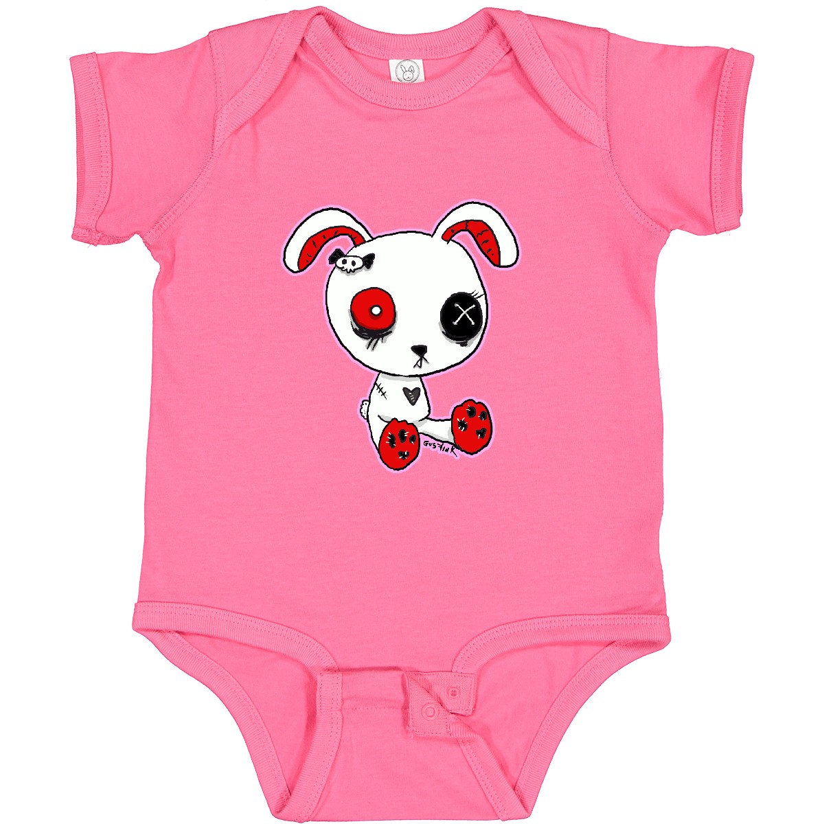 Inktastic Goth Bunny Baby Bodysuit Metal Evil Kawaii One-piece Infant Creeper - Picture 4 of 14