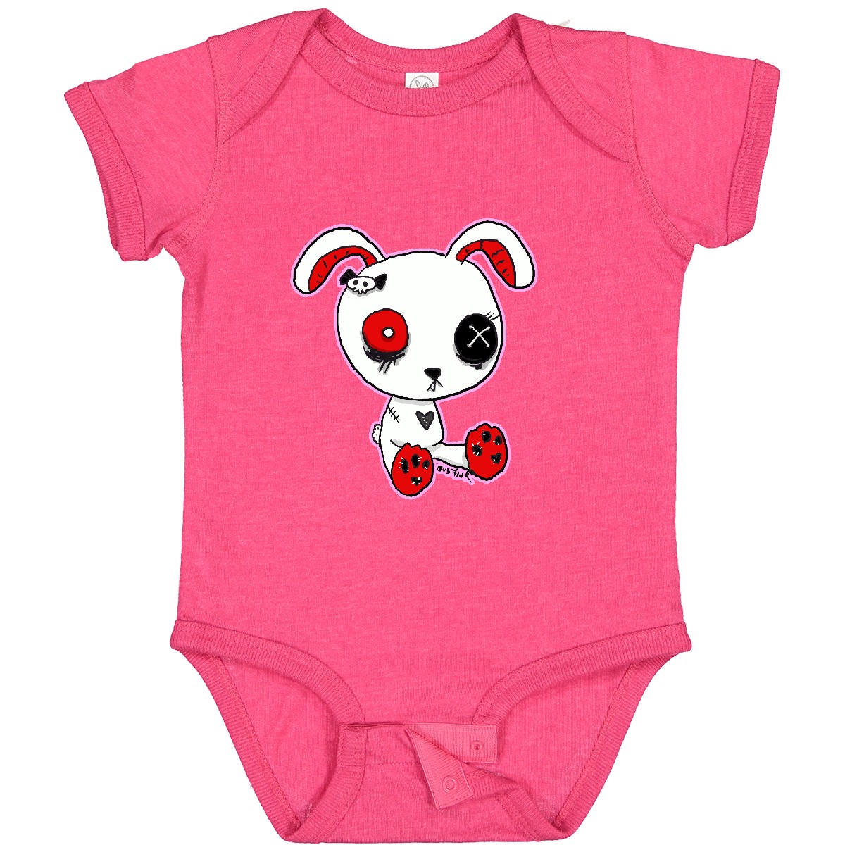 Inktastic Goth Bunny Baby Bodysuit Metal Evil Kawaii One-piece Infant Creeper - Picture 13 of 14