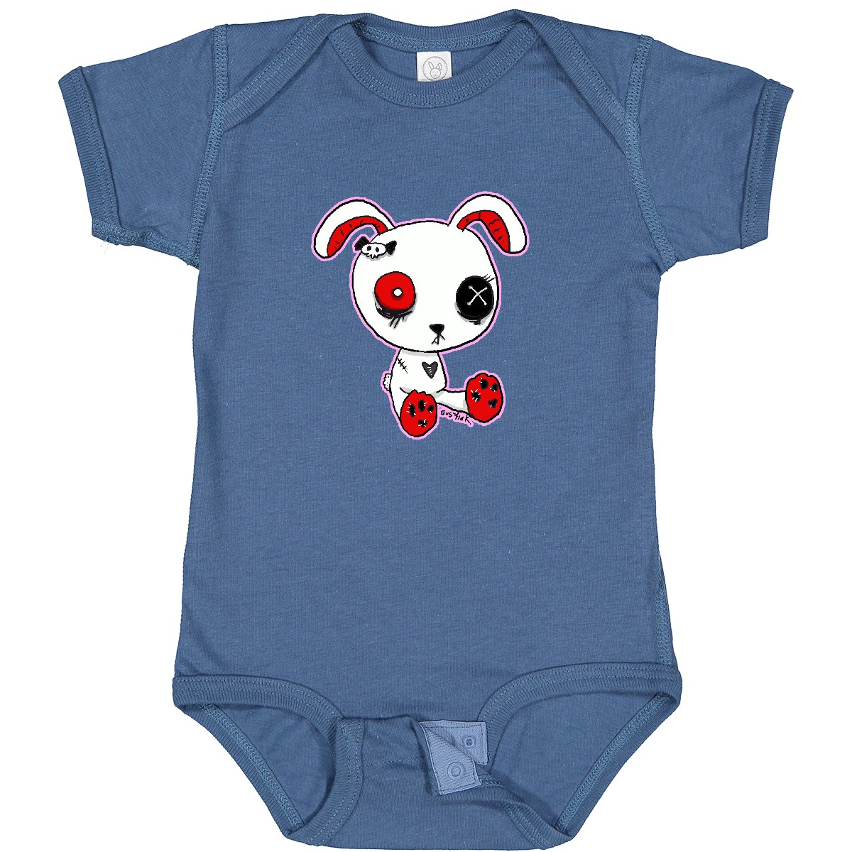 Inktastic Goth Bunny Baby Bodysuit Metal Evil Kawaii One-piece Infant Creeper - Picture 5 of 14