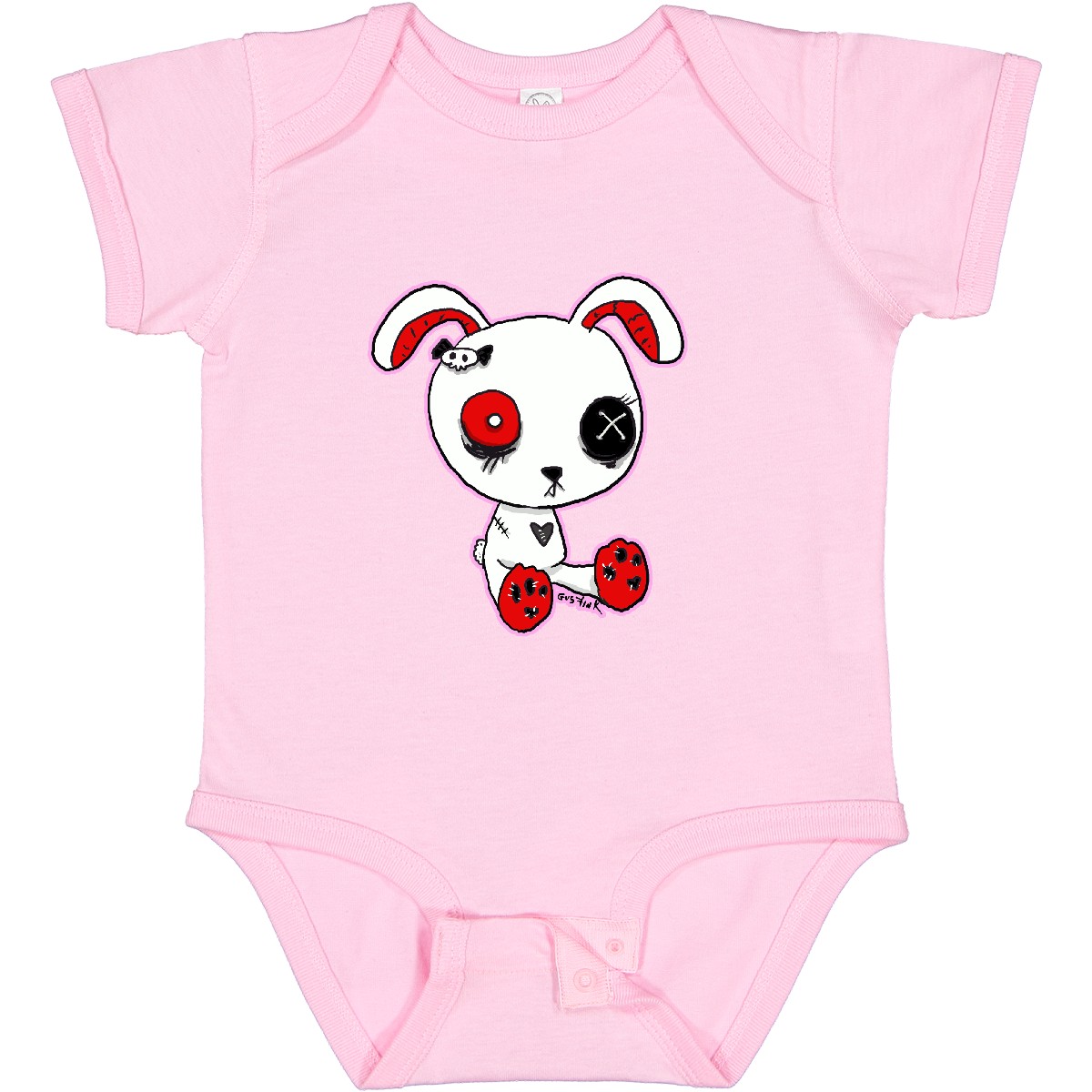 Inktastic Goth Bunny Baby Bodysuit Metal Evil Kawaii One-piece Infant Creeper - Picture 8 of 14