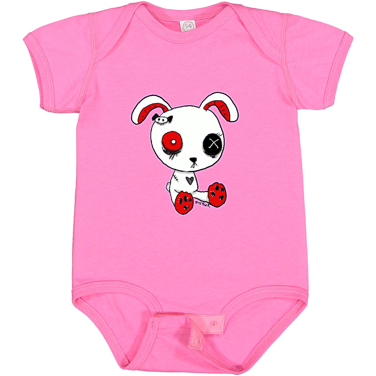 Inktastic Goth Bunny Baby Bodysuit Metal Evil Kawaii One-piece Infant Creeper - Picture 9 of 14