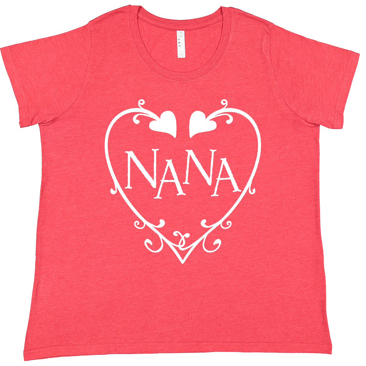 Inktastic Nana With Hearts And Swirls Women's Plus Size T-Shirt Valentines Day - Picture 3 of 3