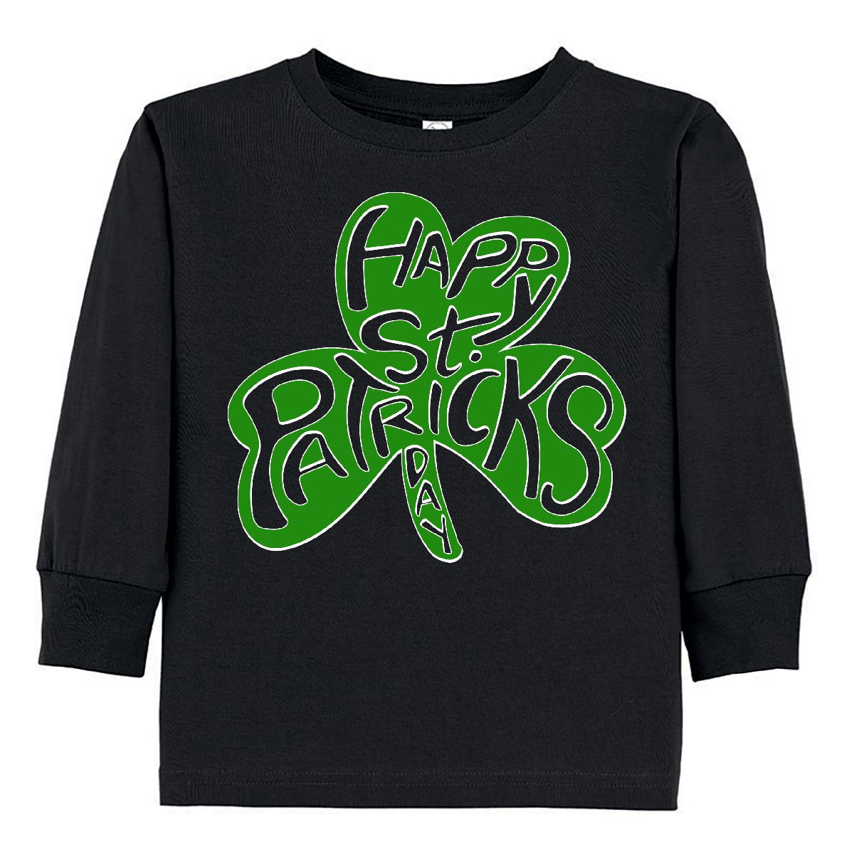 patricks day- green shamrock toddler long sleeve t-shirt st.