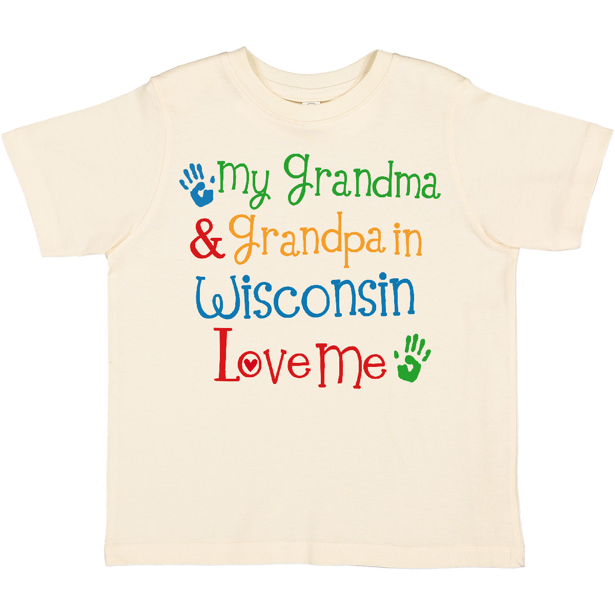 Inktastic Wisconsin Grandma Loves Me Toddler T-Shirt State Places Boys Girls Kid - Picture 5 of 9
