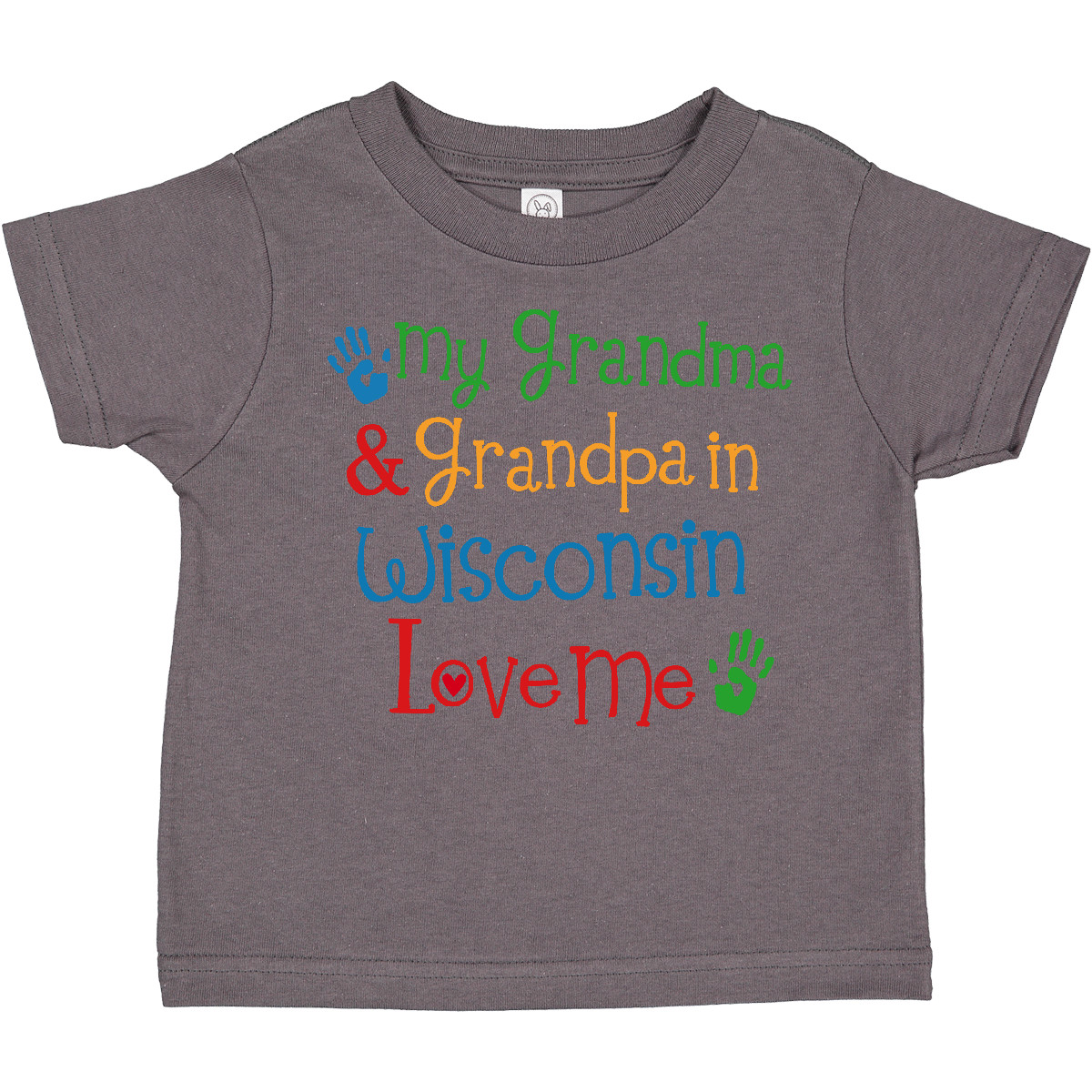 Inktastic Wisconsin Grandma Loves Me Toddler T-Shirt State Places Boys Girls Kid - Picture 3 of 9
