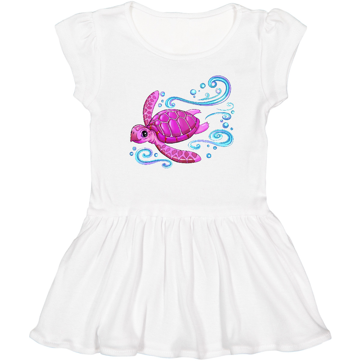 Inktastic Cute Pink Sea Turtle Toddler Dress Valentines Day Love Turtles Blue - Bild 5 von 7