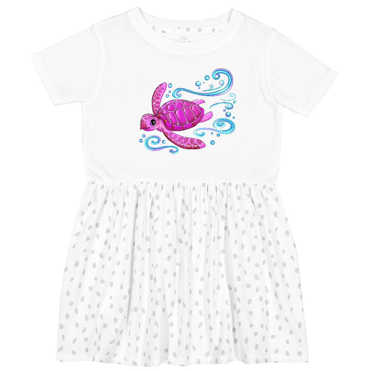 Inktastic Cute Pink Sea Turtle Toddler Dress Valentines Day Love Turtles Blue - Bild 6 von 7