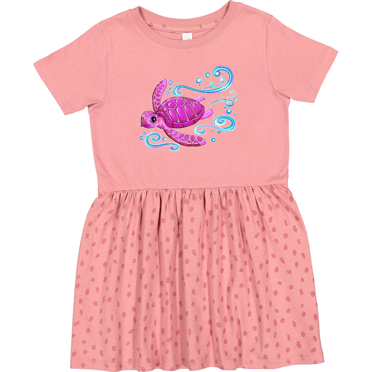 Inktastic Cute Pink Sea Turtle Toddler Dress Valentines Day Love Turtles Blue - Bild 2 von 7