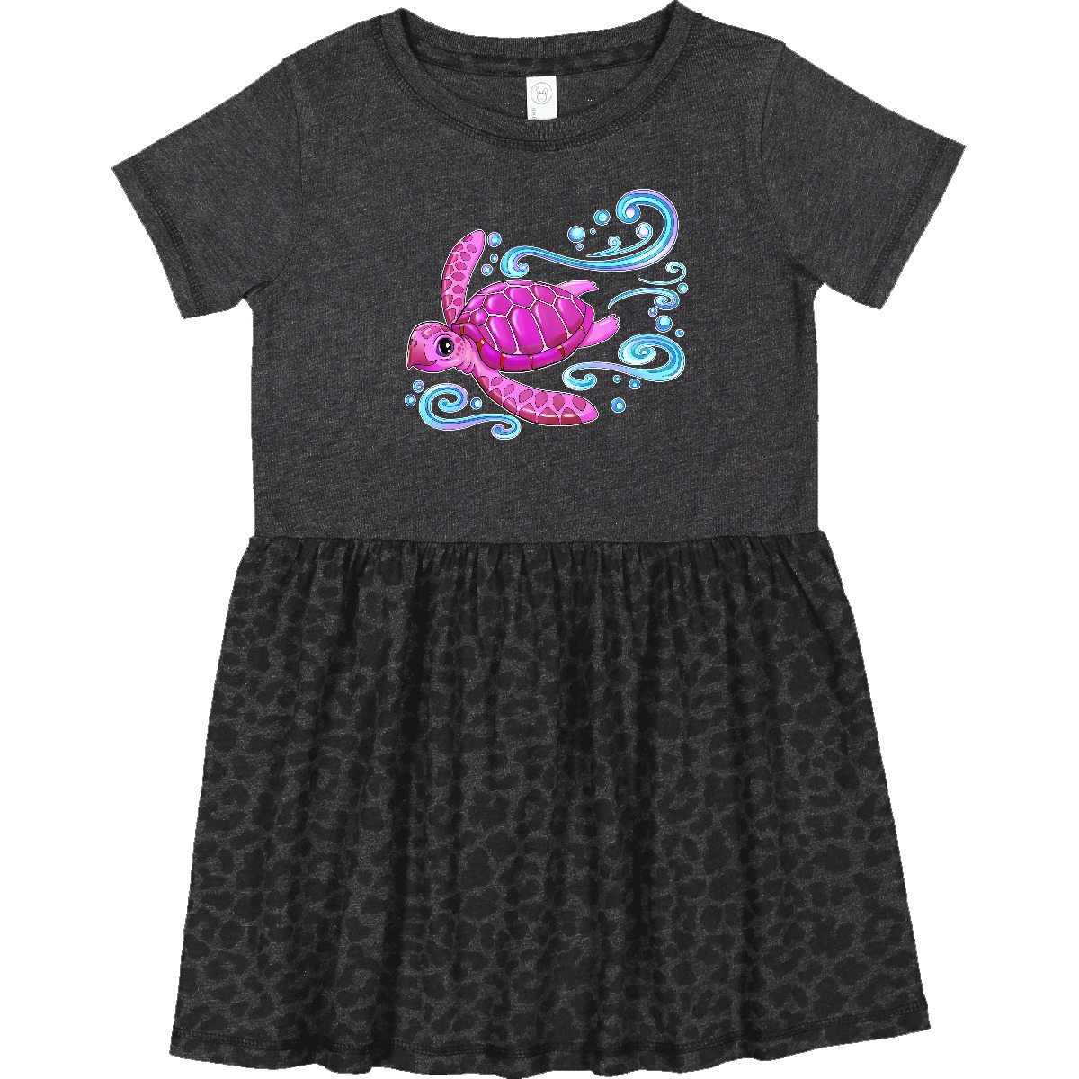 Inktastic Cute Pink Sea Turtle Toddler Dress Valentines Day Love Turtles Blue - Bild 4 von 7