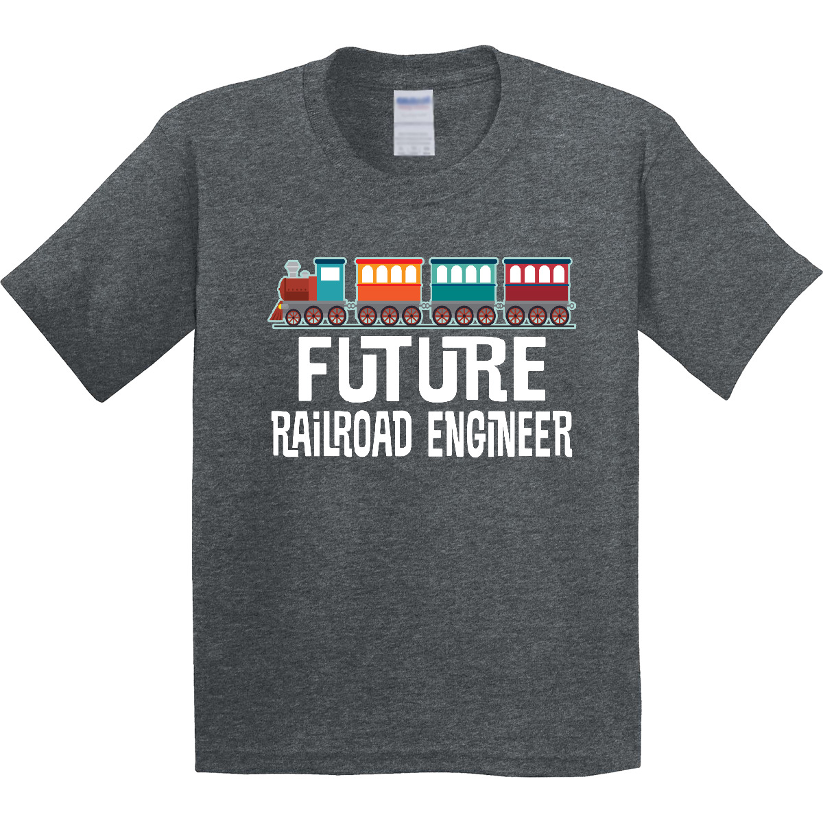 Inktastic Future Railroad Engineer Train Youth T-Shirt Engineering Boys Clothing - Picture 3 of 5
