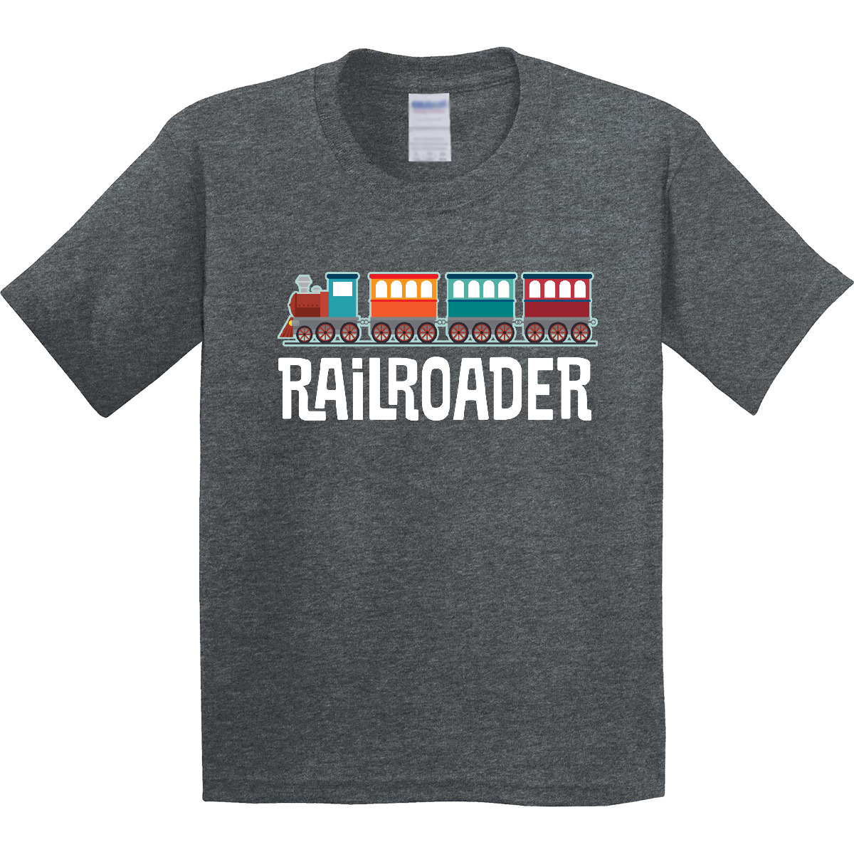 Inktastic Railroader Train Hobby Youth T-Shirt Locomotive Apparel Clothing Tee - Picture 2 of 3
