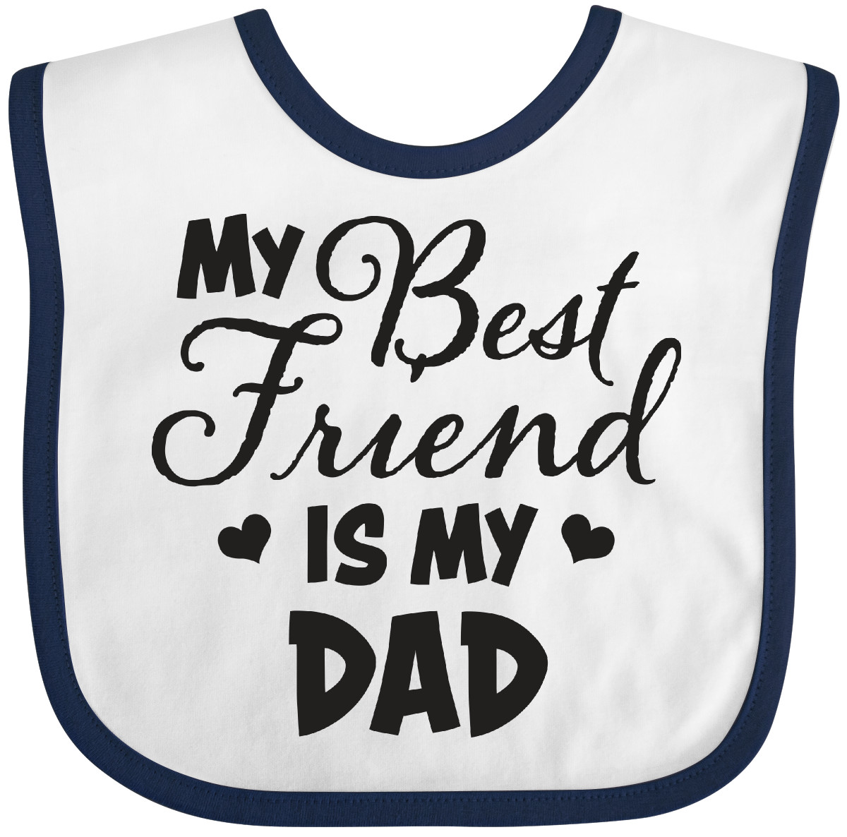 Inktastic Mein bester Freund ist mein Vater mit Herzen Baby Lätzchen Geschenk Kleidung Kleinkind - Bild 9 von 10